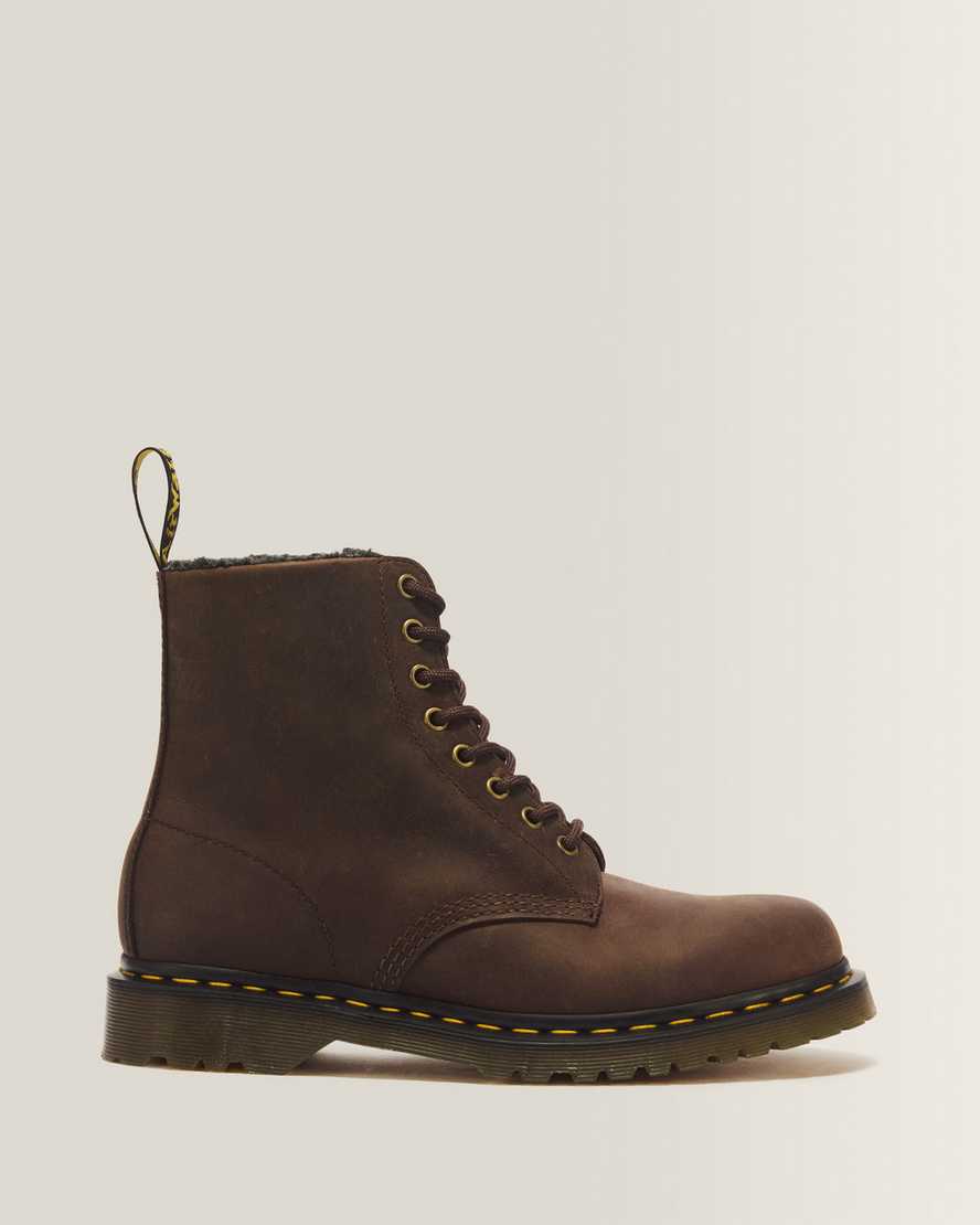 Dr. Martens 1460 Pascal Wl Crazy Horse Leren Laarzen Met Acht Veterogen in Bruin, Grootte: 37