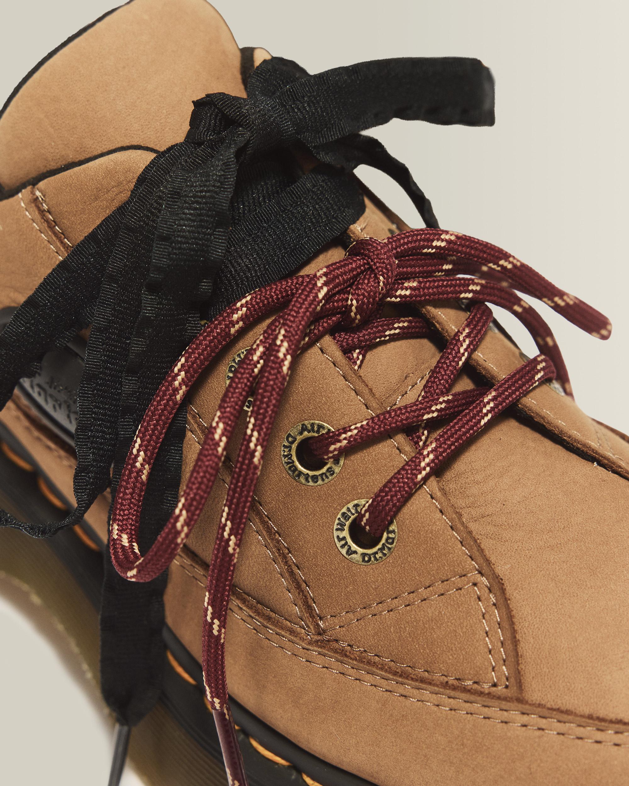 BUZZ 5-EYE MILLED NUBUCK SHOES in Cocoa Brown