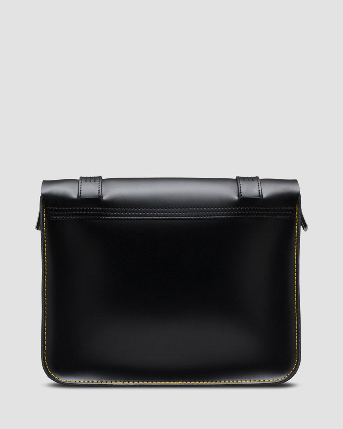 11 Inch Kiev Leather Satchel in BLACK | Dr. Martens™