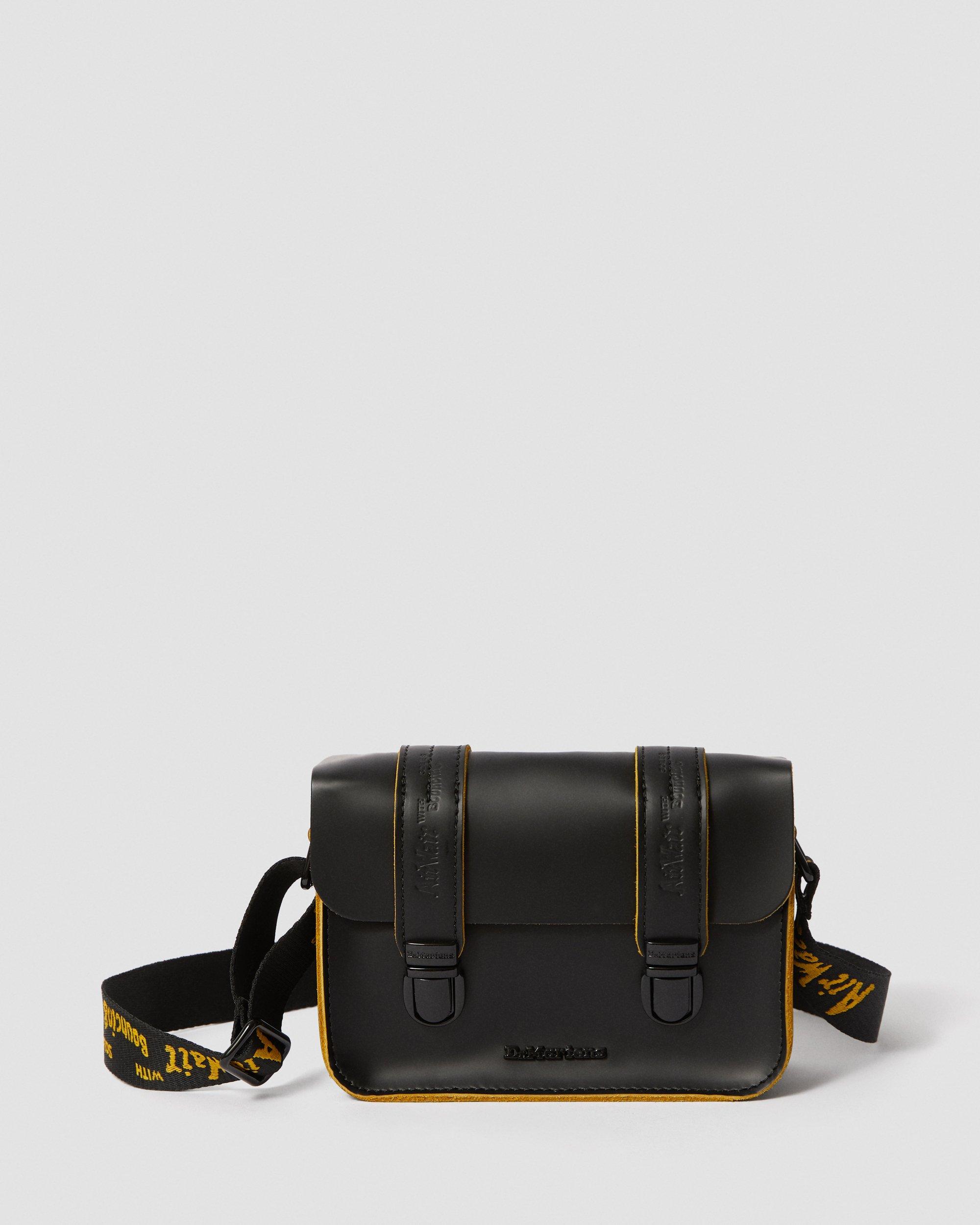Dr Martens 7 Inch Black Leather Satchel, Women's Fashion, Bags