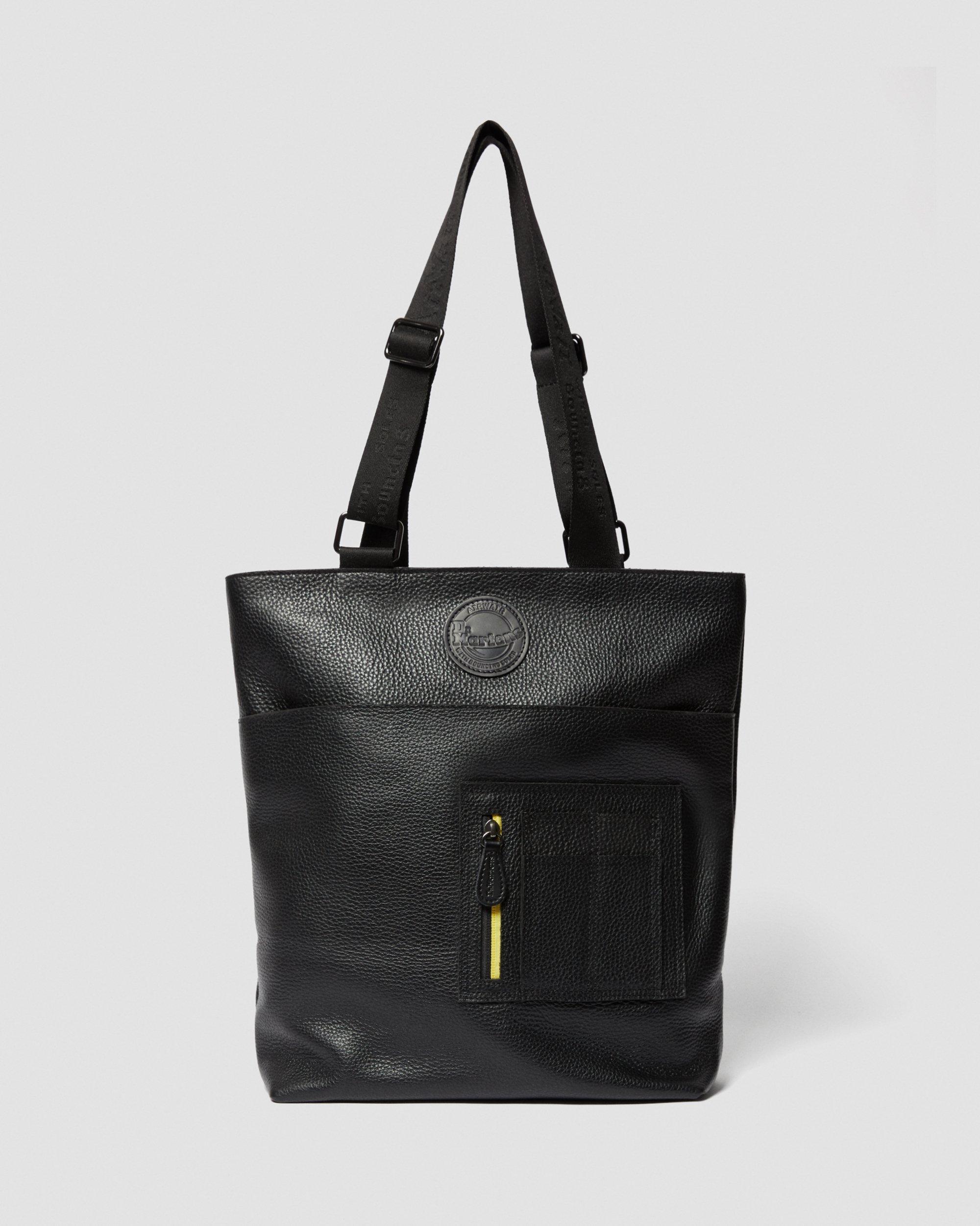 DR MARTENS Milled Nappa Soft Leather Tote Bag