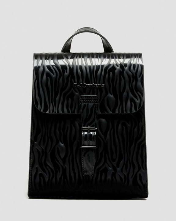 Mini BackpackZainetto nero Zebra Gloss Emboss Smooth Dr. Martens