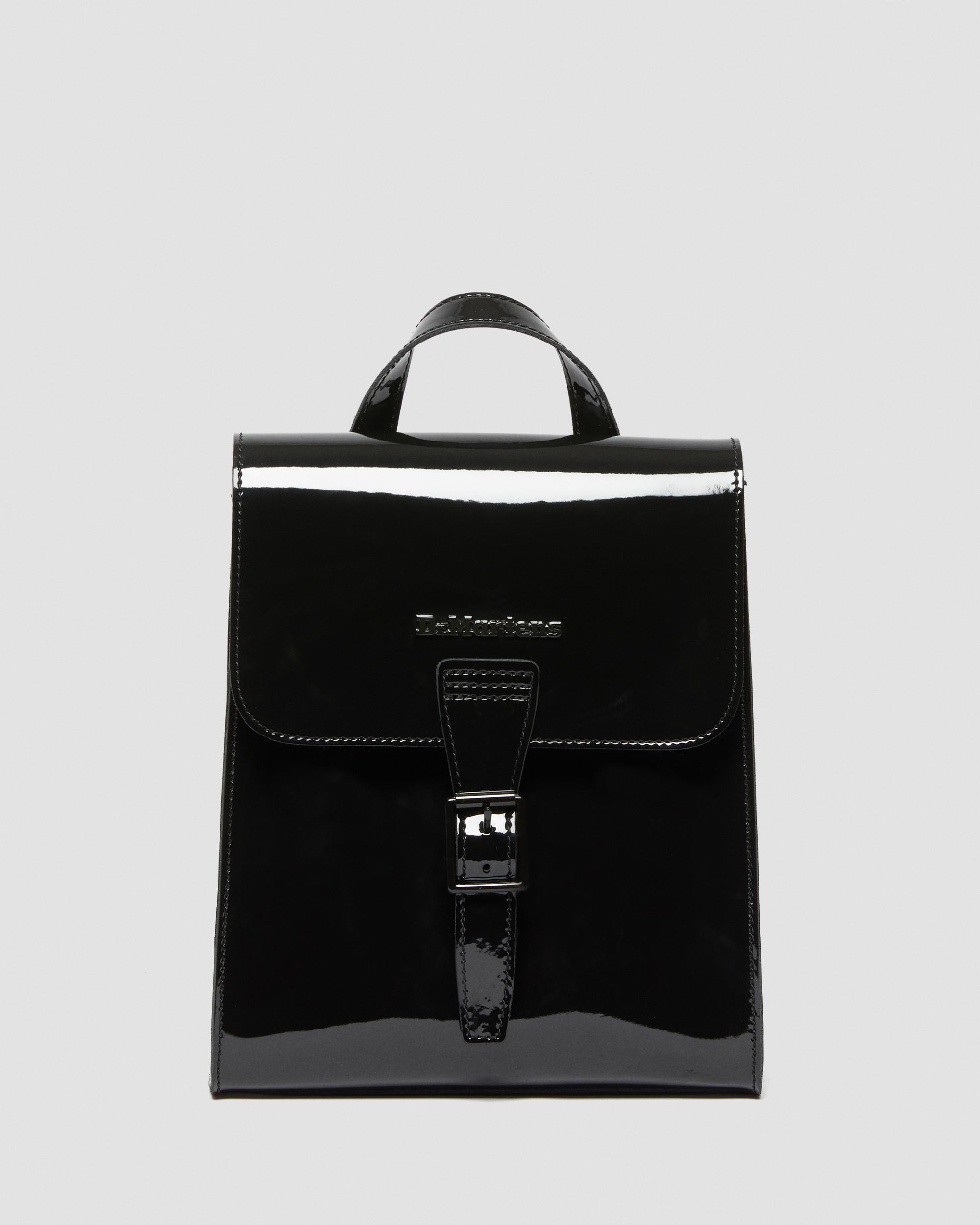 Patent Leather Mini Backpack in Black