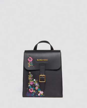 Vintage Floral Leather Mini Backpack
