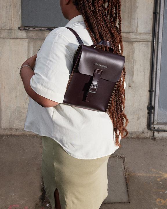 Leather Mini Backpack in Burgundy | Dr. Martens Leather Mini Backpack in Burgundy | Dr. Martens