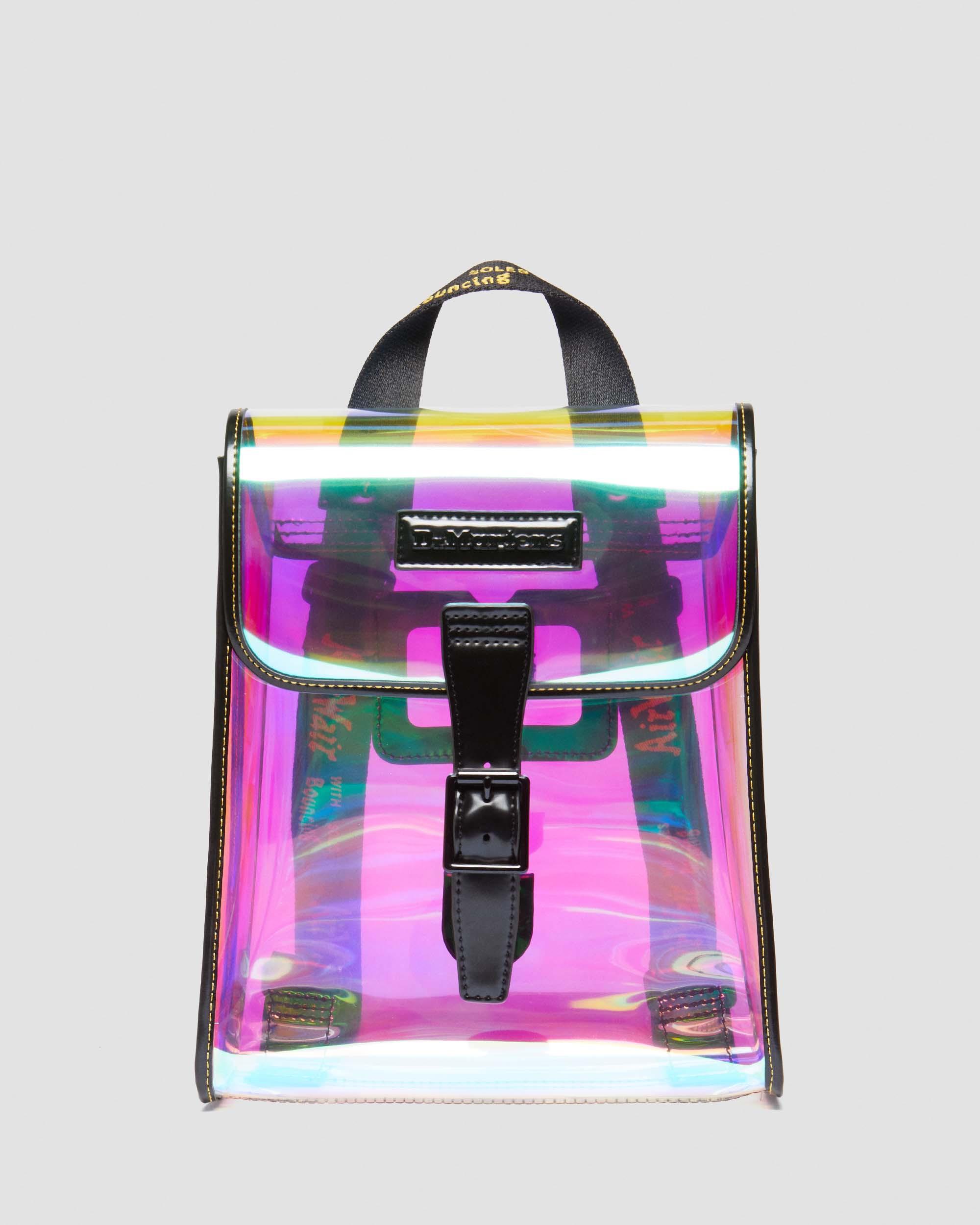 Iridescent PU Mini Backpack in Multi+Black