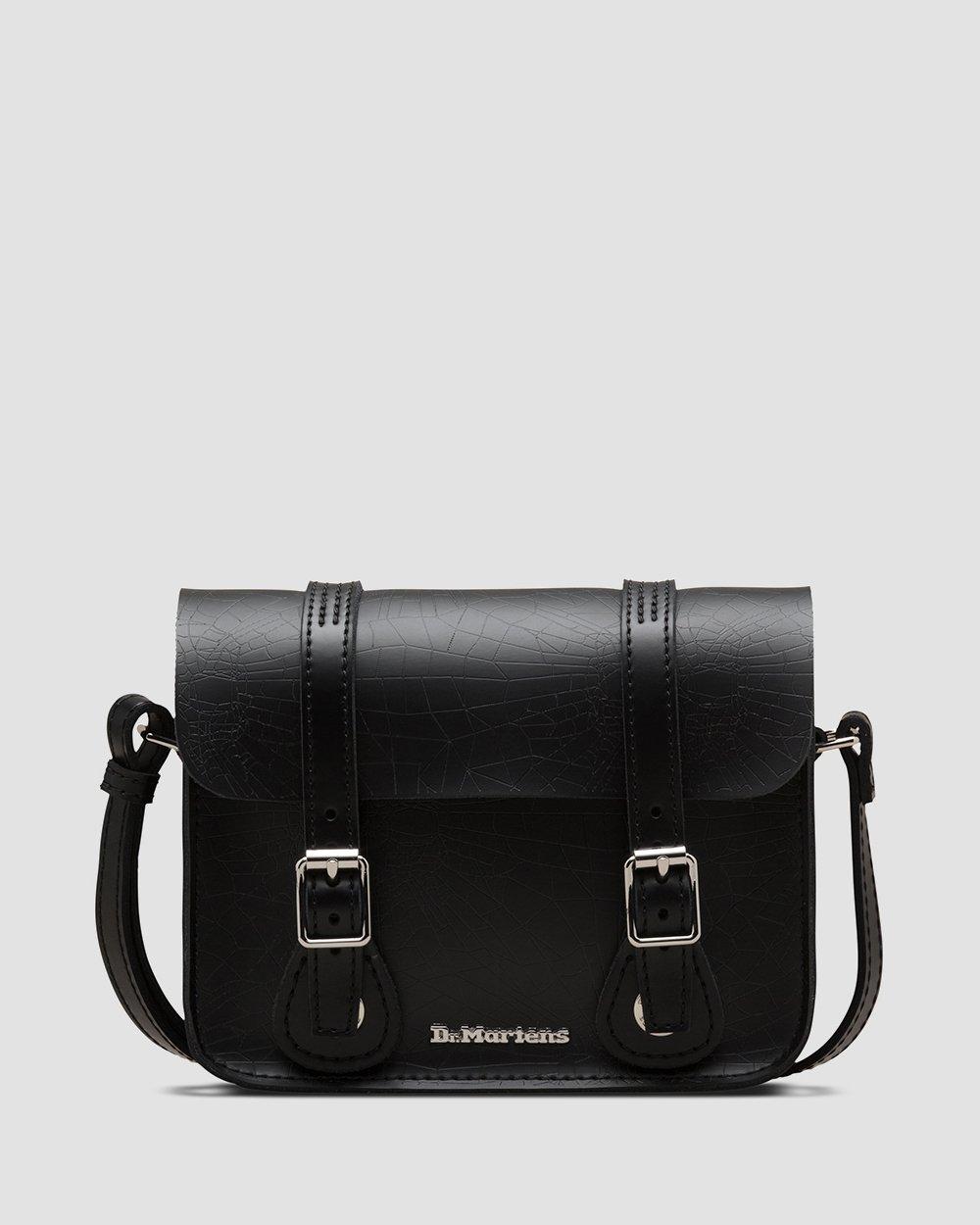 7 Inch Skull Web Satchel in BLACK+BLACK | Dr. Martens™