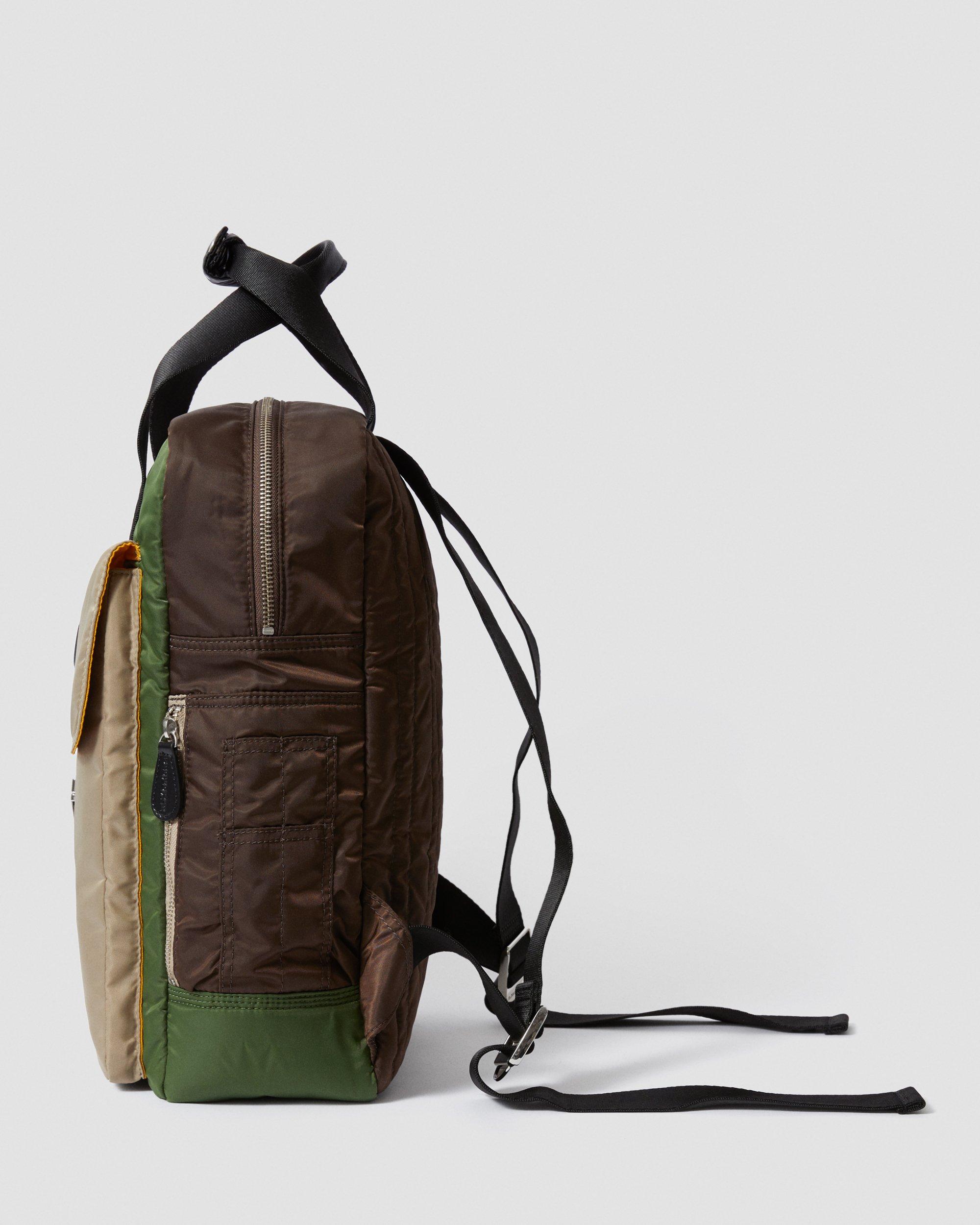 Large Nylon Backpack in BROWN+BRONZE GREEN+SAND | Dr. Martens™