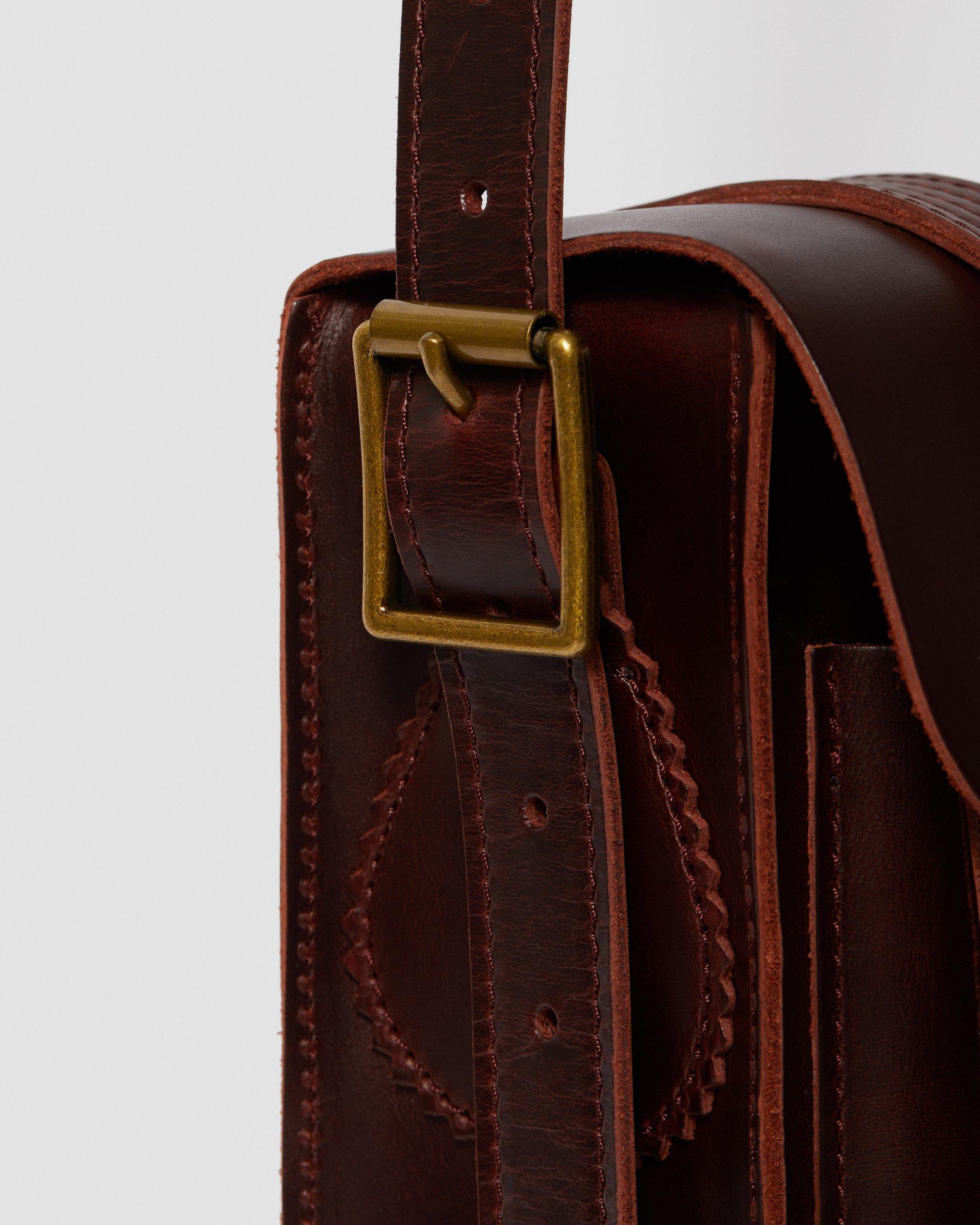 11 INCH LEATHER SATCHEL in Brown