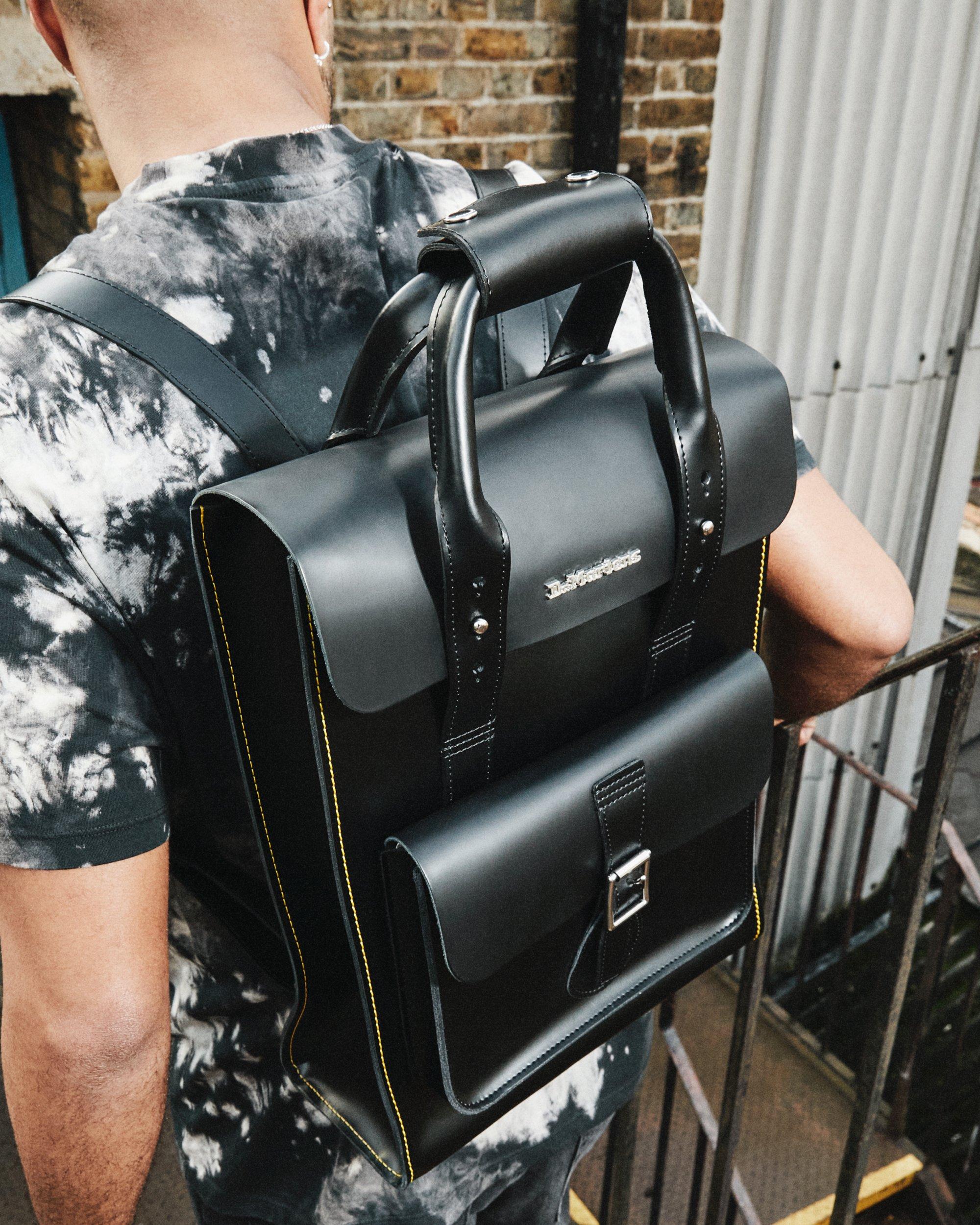 Black leather backpack · Black · Accessories
