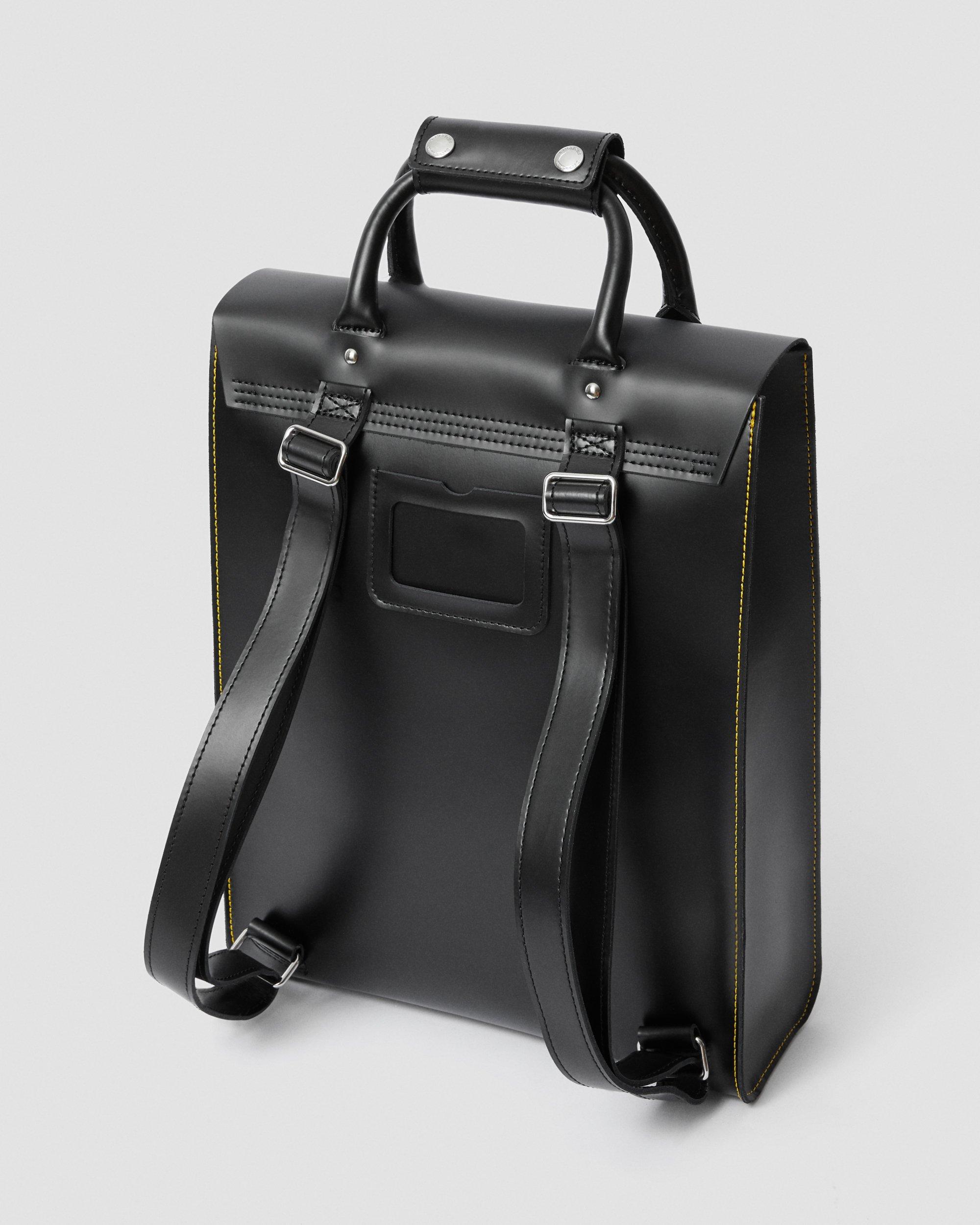Black leather backpack - Black