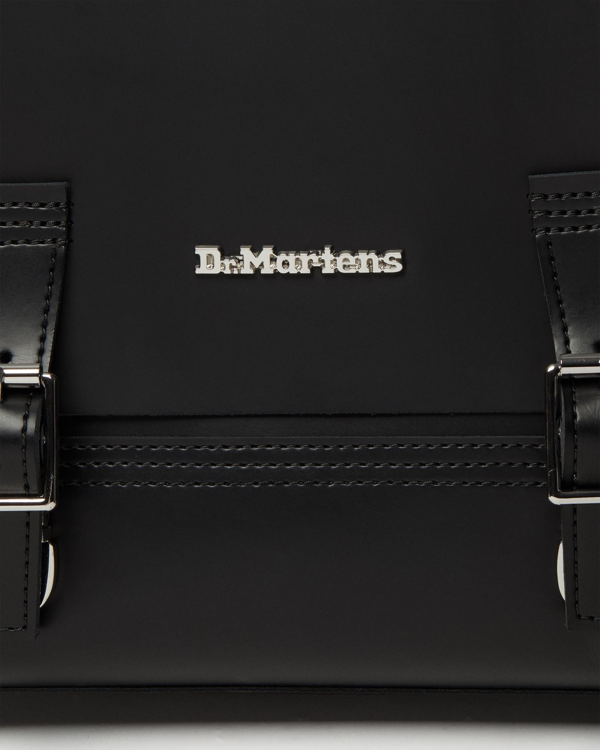 Kiev Leather Box Laptop Backpack in Black