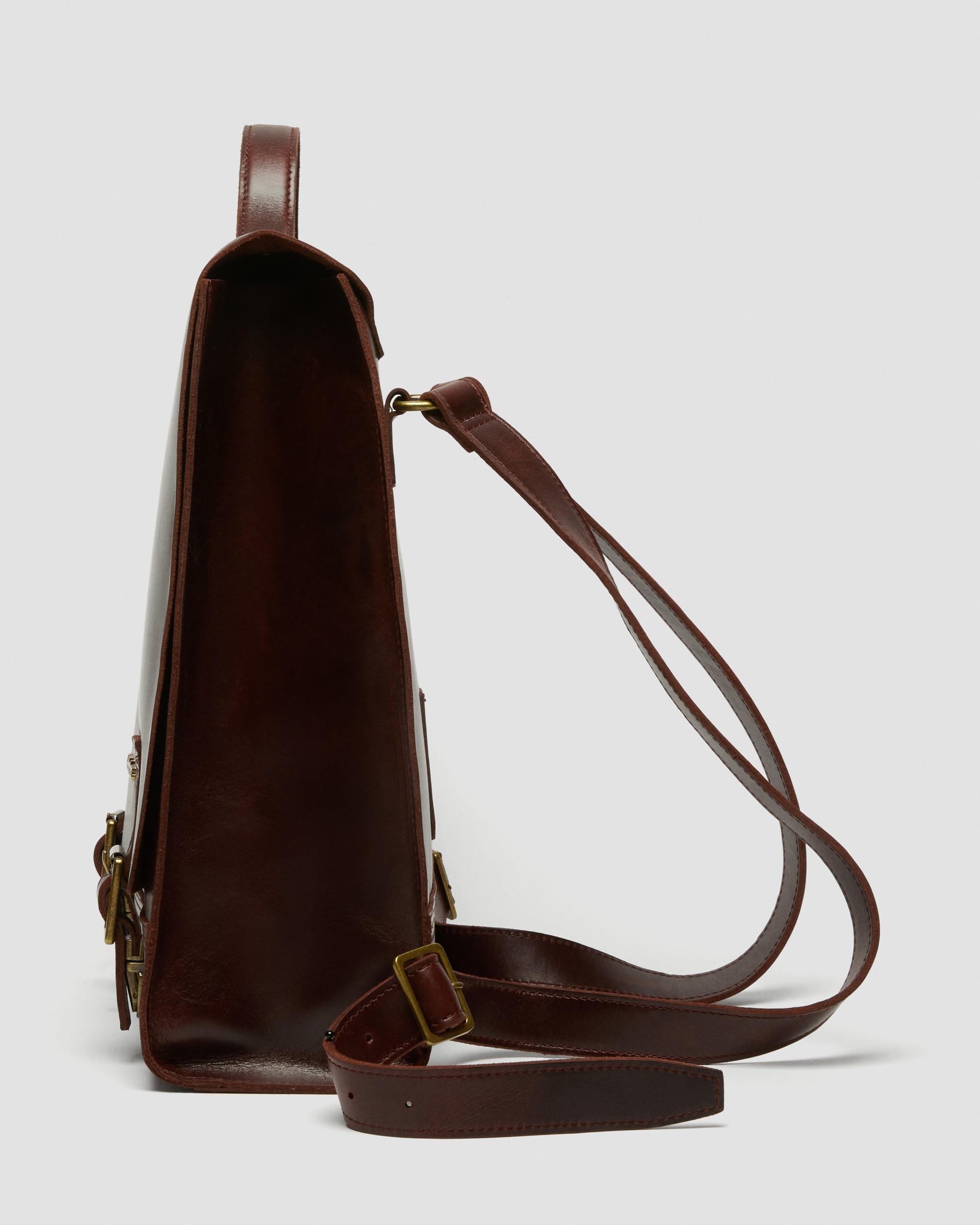 Leather Box Backpack in CHARRO | Dr. Martens™