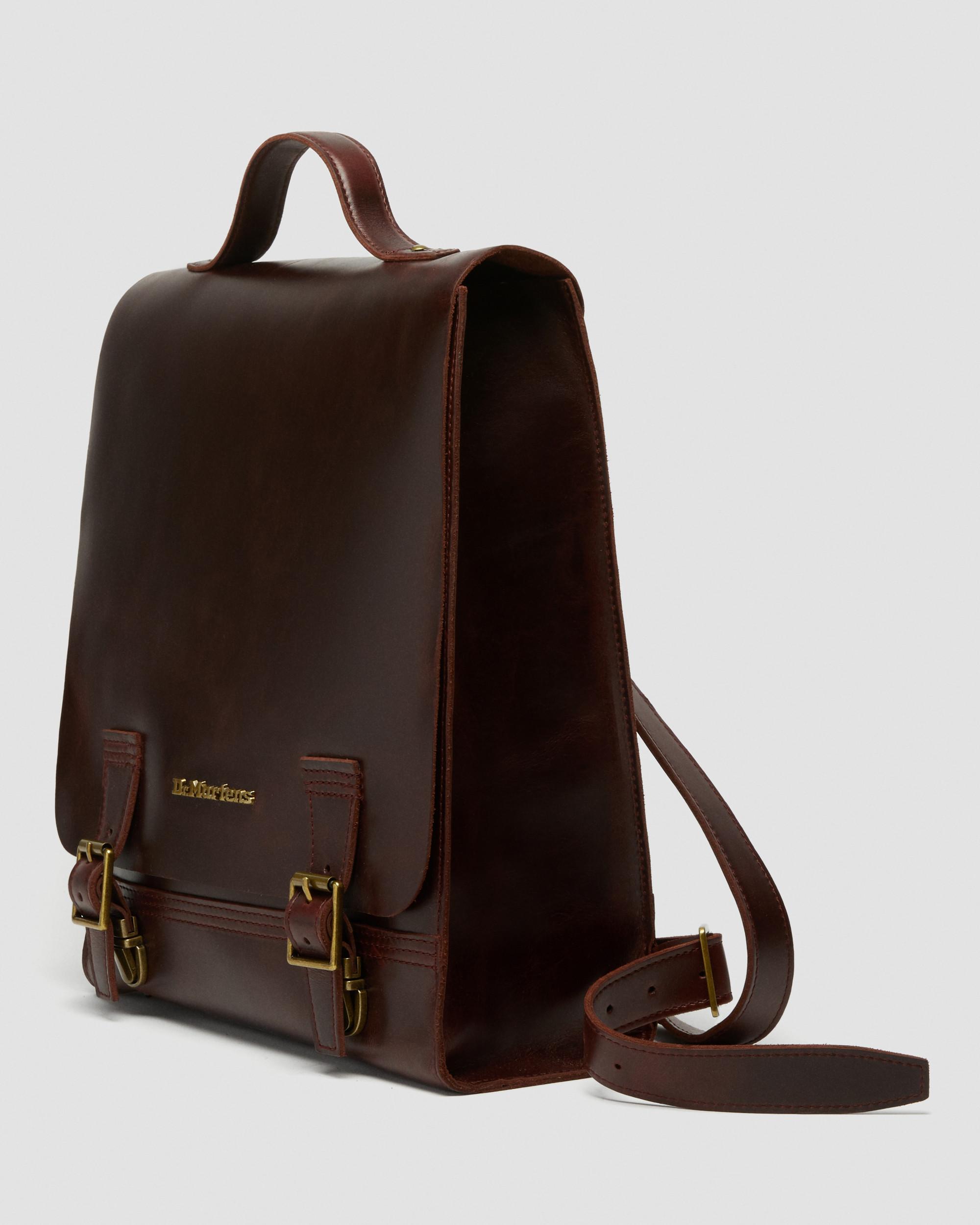 Leather Box Backpack in CHARRO | Dr. Martens™