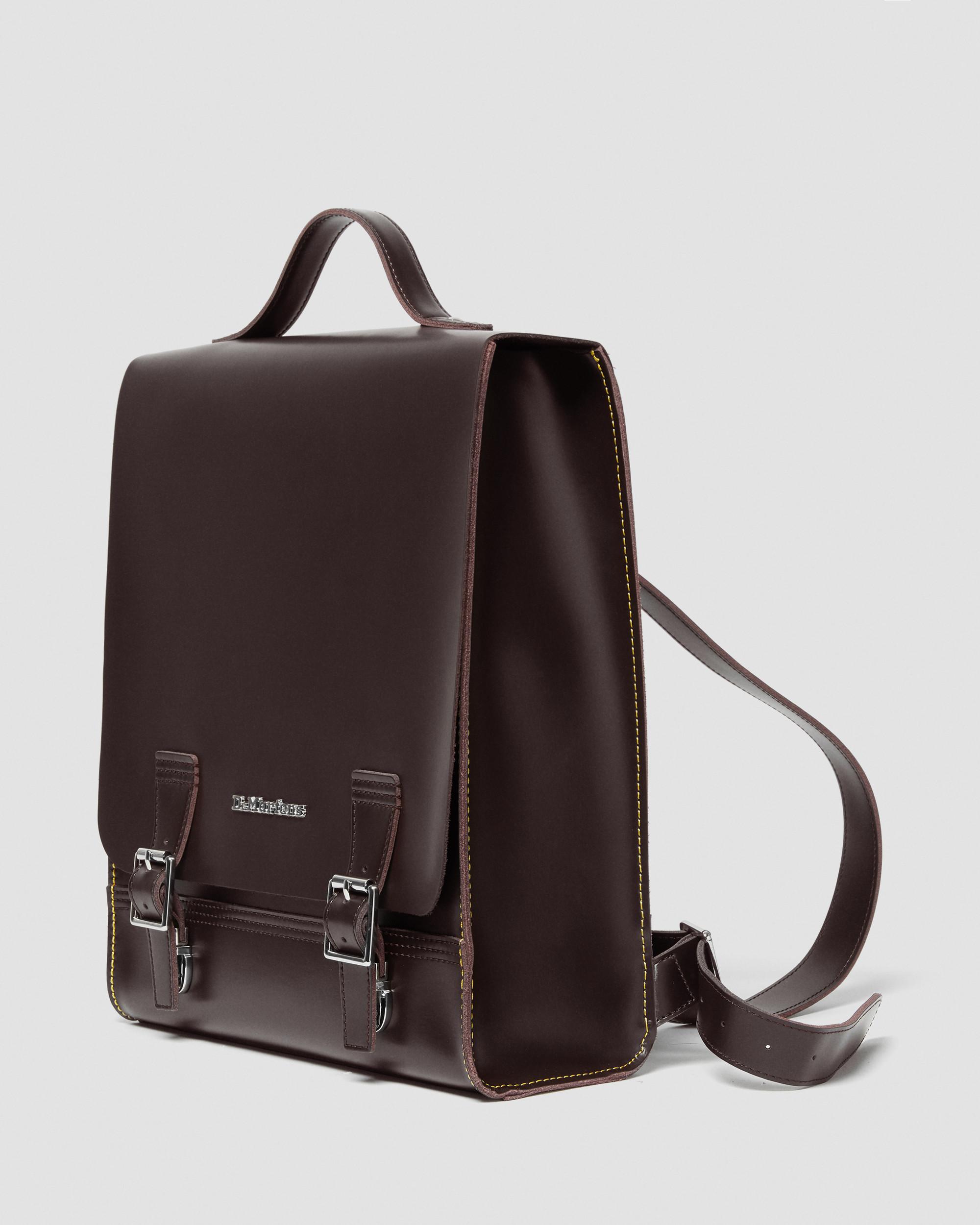 Leather Box Backpack in BURGUNDY | Dr. Martens™