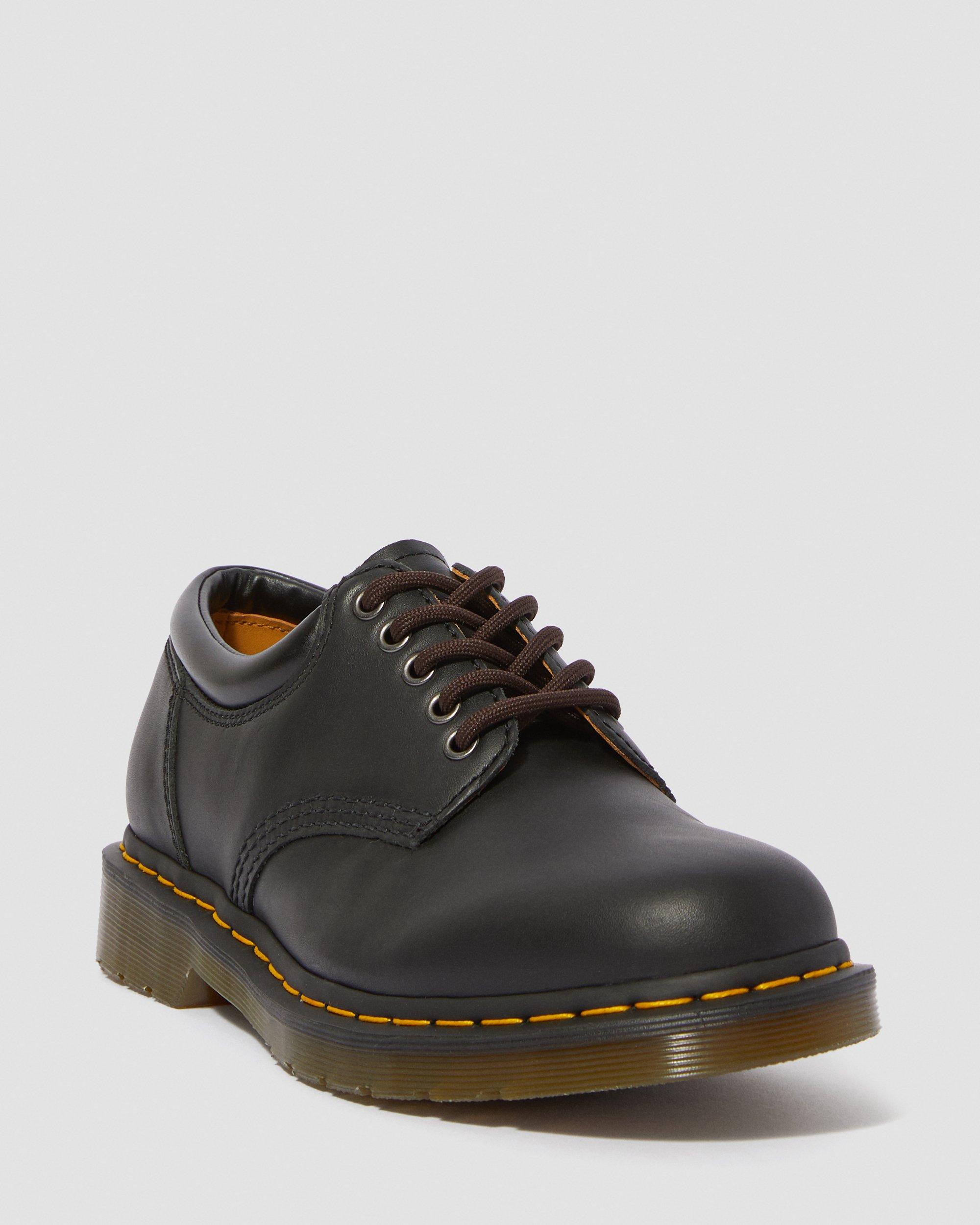 8053 Leather Platform Casual Shoes in Black | Dr. Martens