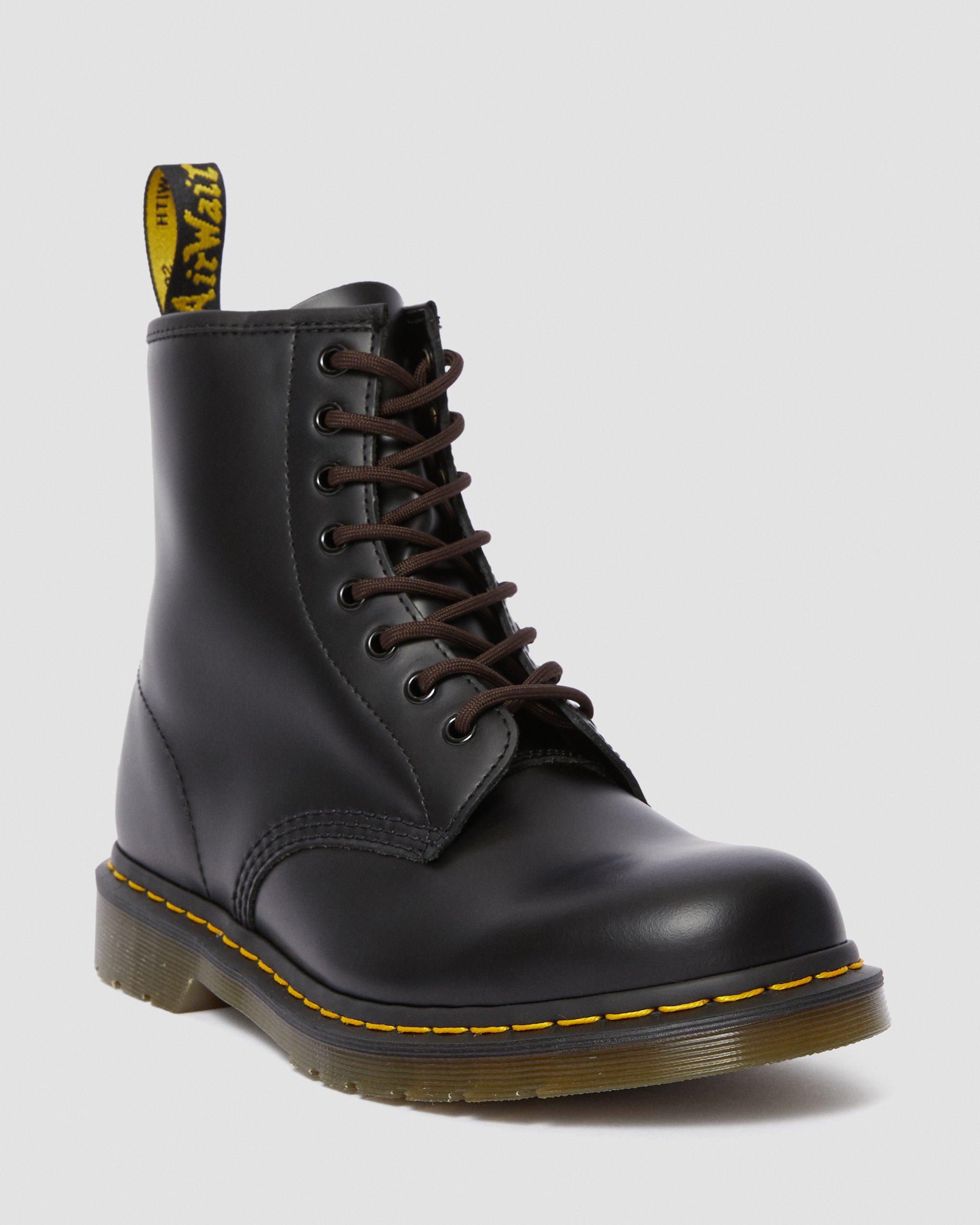 Sinclair Milled Nappa Leather Platform Boots in Black | Dr. Martens