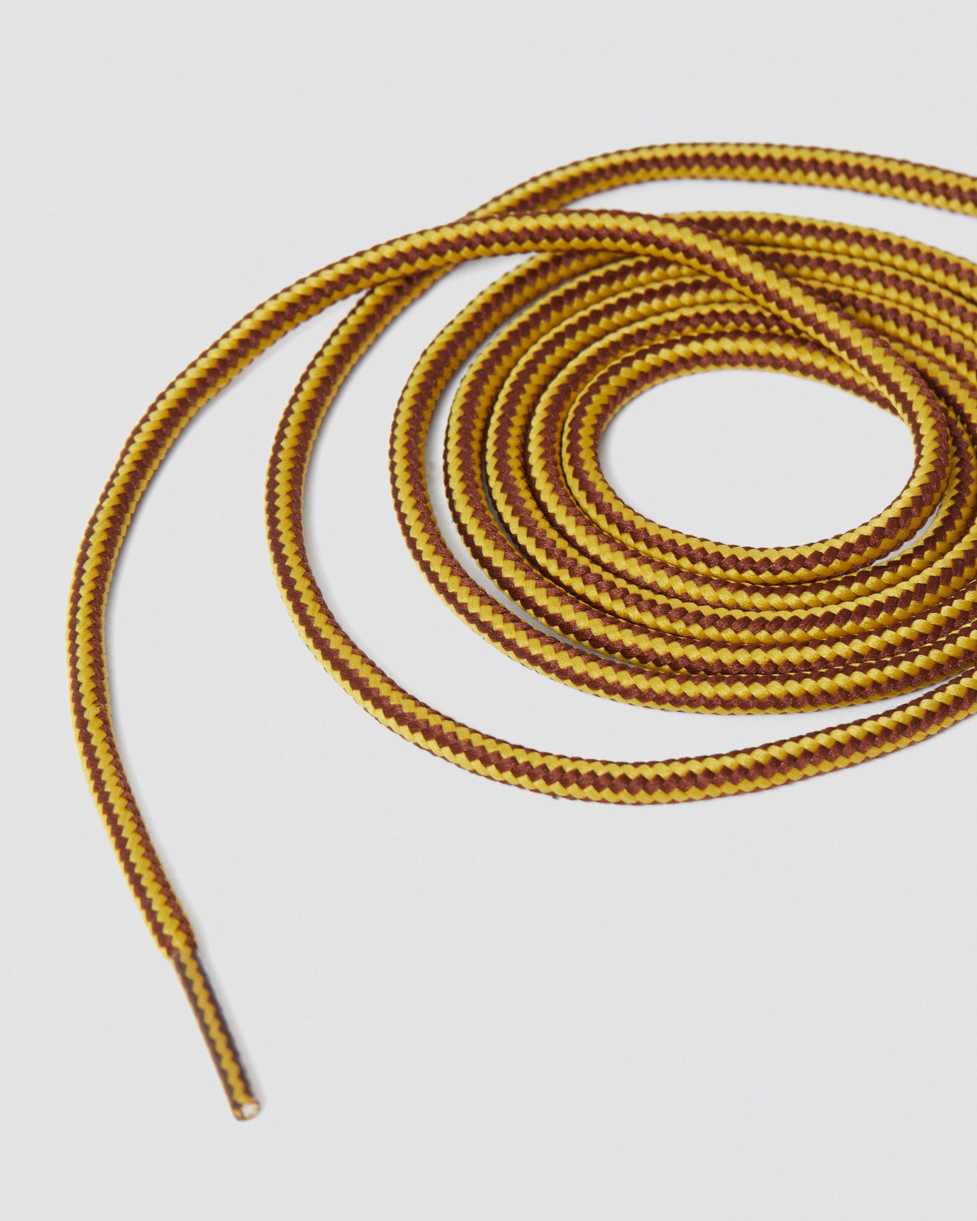 55 Inch Round Shoe Laces (8-10 Eye) in Brown+Yellow