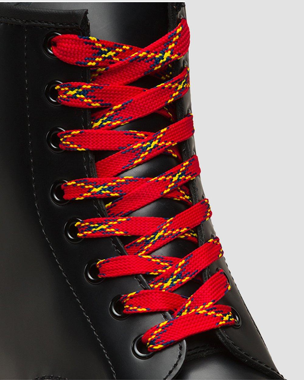 Cordones planos para botas de trabajo Zapatos (9131 - negro con rojo / 47.2  in - 47 pulgadas), 9131 - Negro con rojo