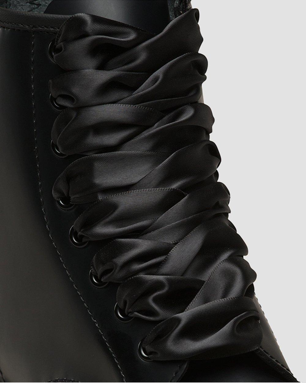 140cm Ribbon Shoe Laces (8-10 Eye) in Black