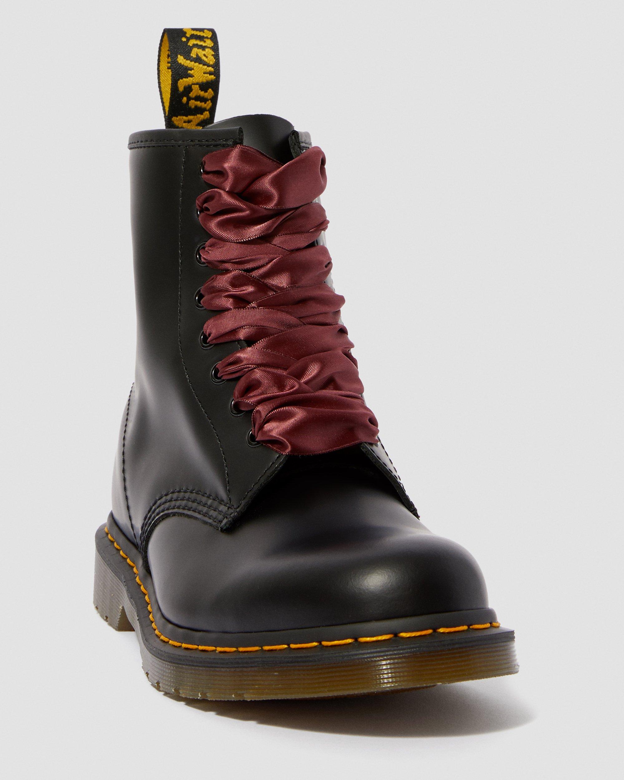 doc martens with ribbon