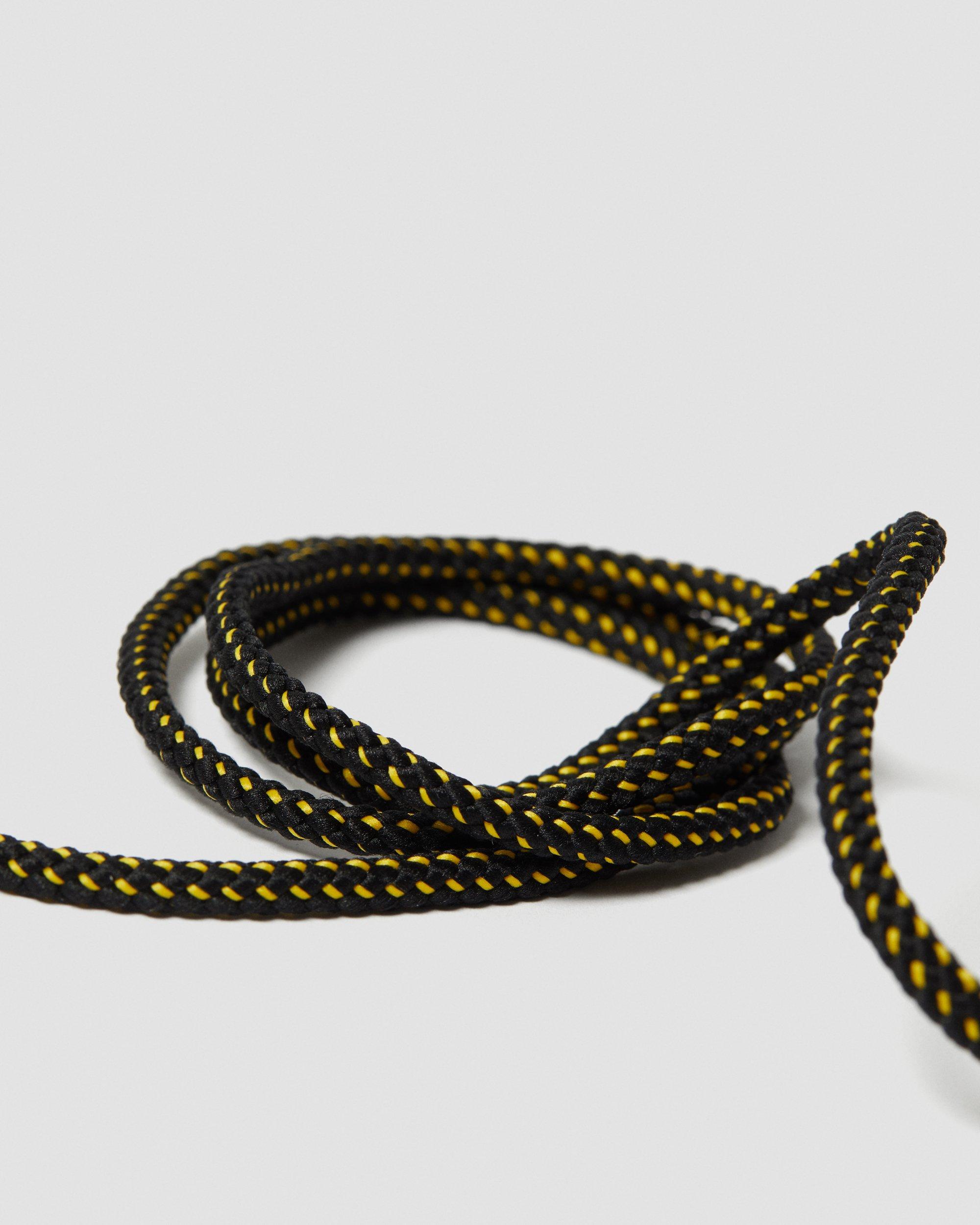 Cordones redondos de 140 cm (8-10 ojales) in Negro+Amarillo