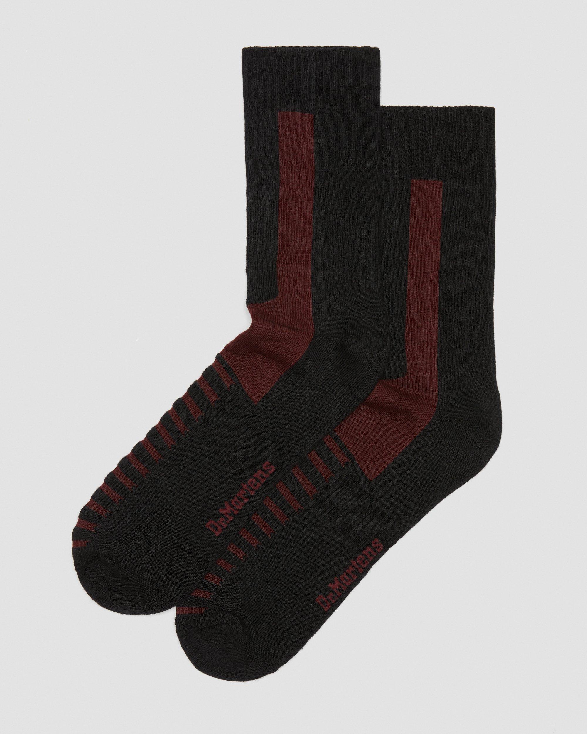 Double Doc Cotton Blend Socks in Black