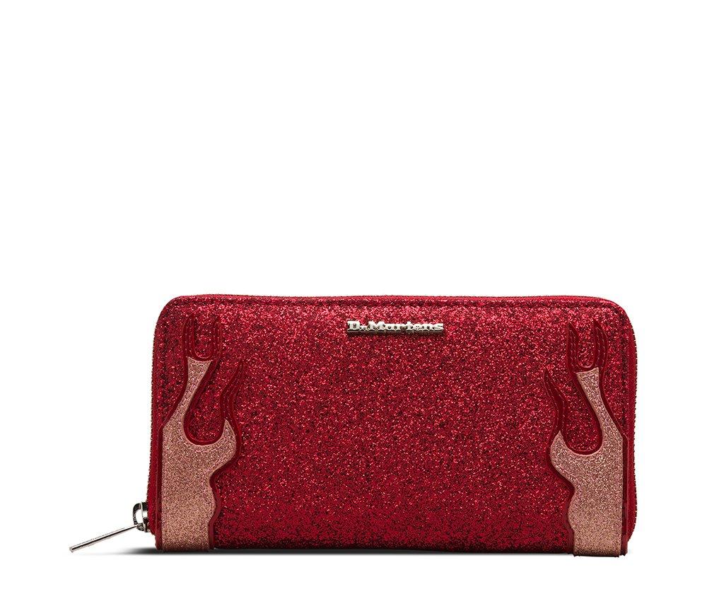 GLITTER ZIP PURSE Red Dr. Martens