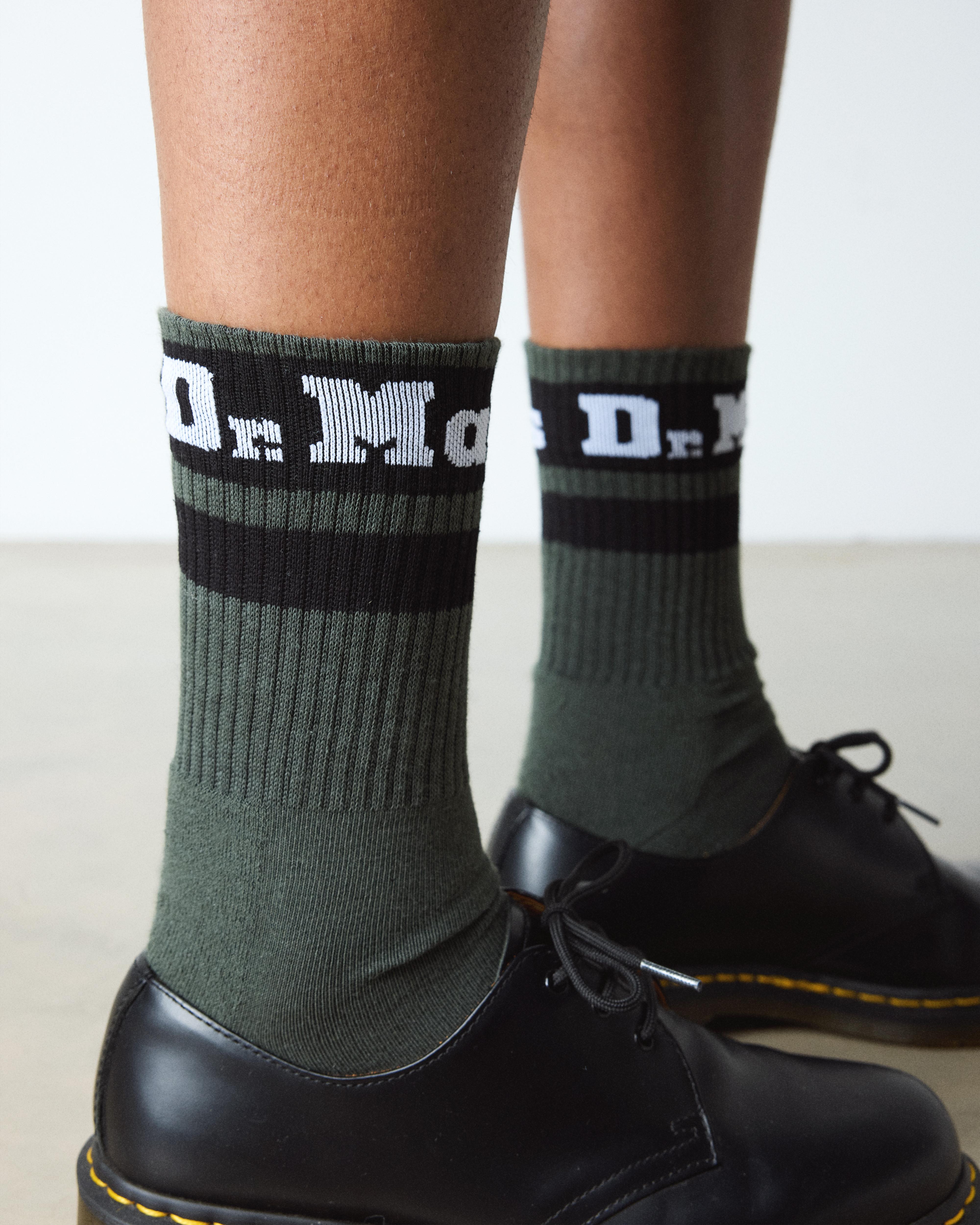Athletic Logo Sock in FOREST GREEN