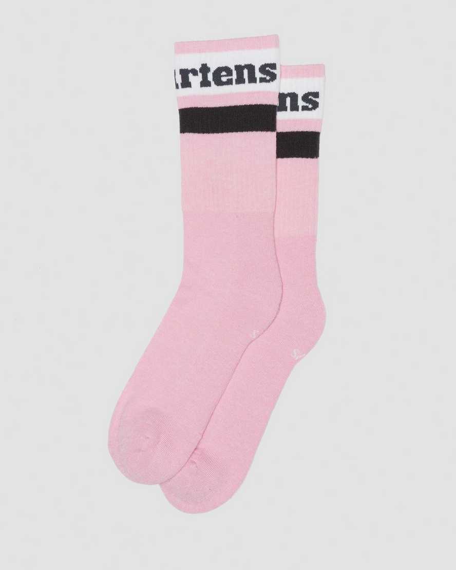 Dr. Martens' Athletic Logo Organic Cotton Blend Socks In Pink