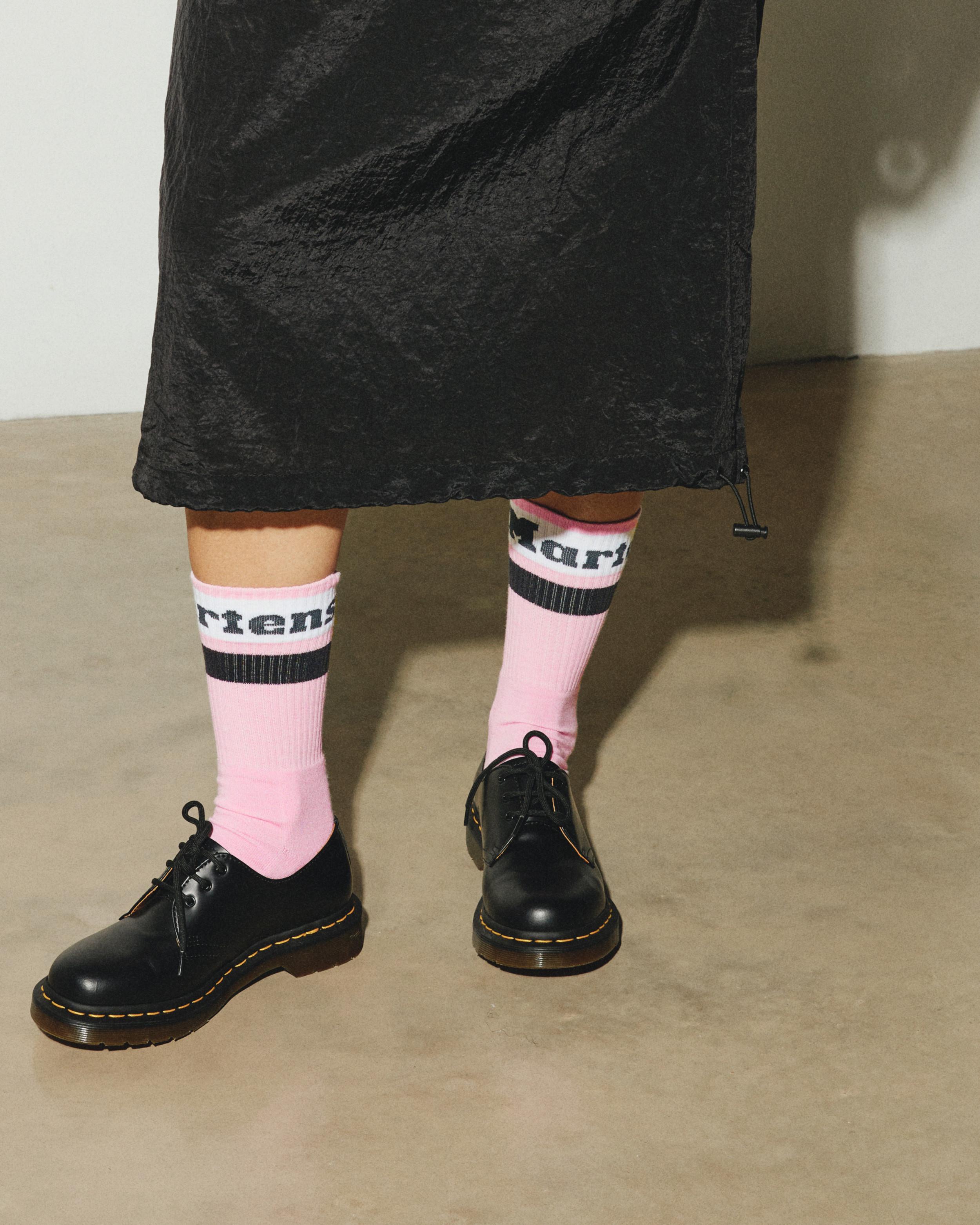 Shop Dr. Martens' Athletic Logo Organic Cotton Blend Socks In Pink