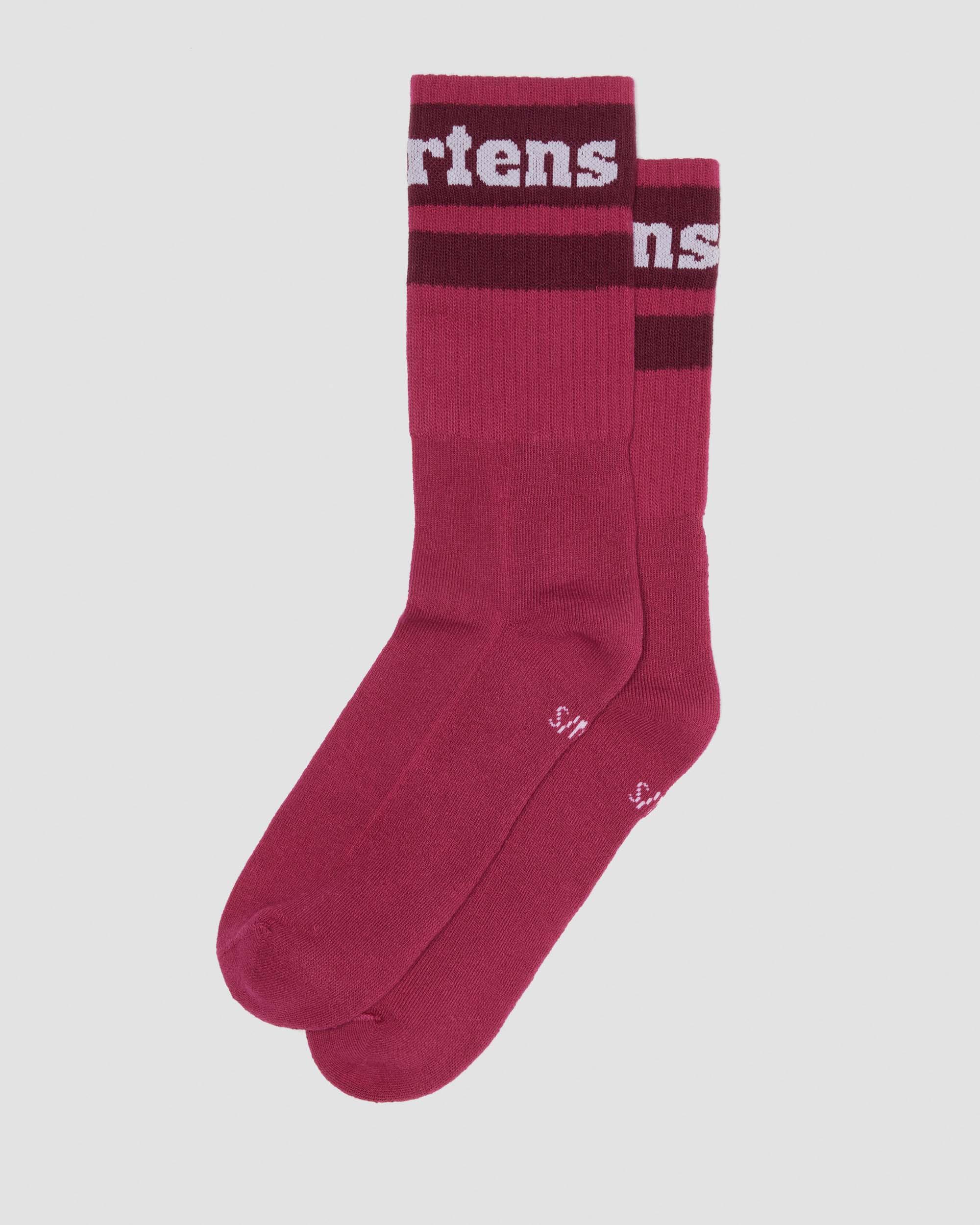 ATHLETIC LOGO ORGANIC COTTON BLEND SOCKS in Pink