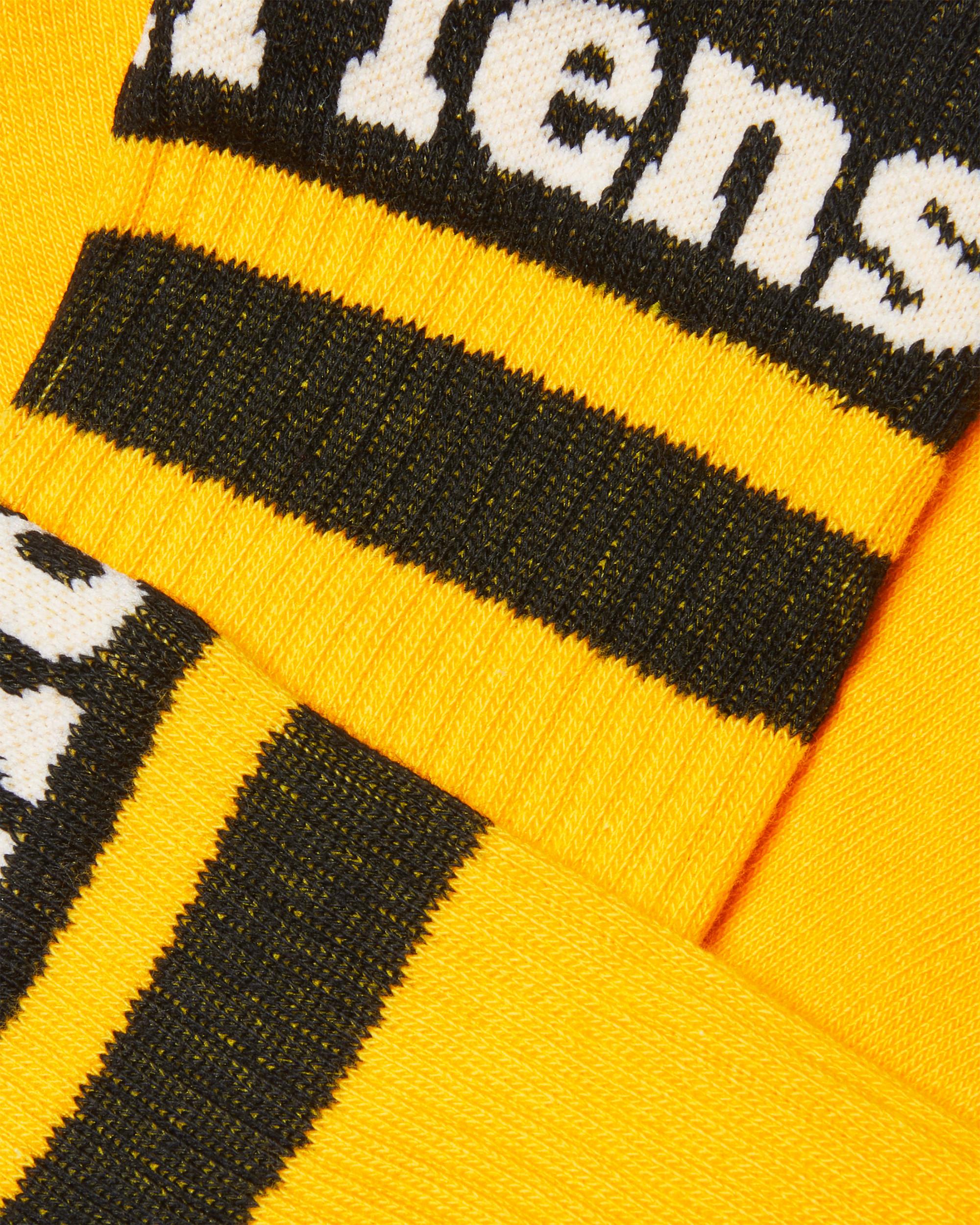 Athletic Logo Organic Cotton Blend Socks in Yellow