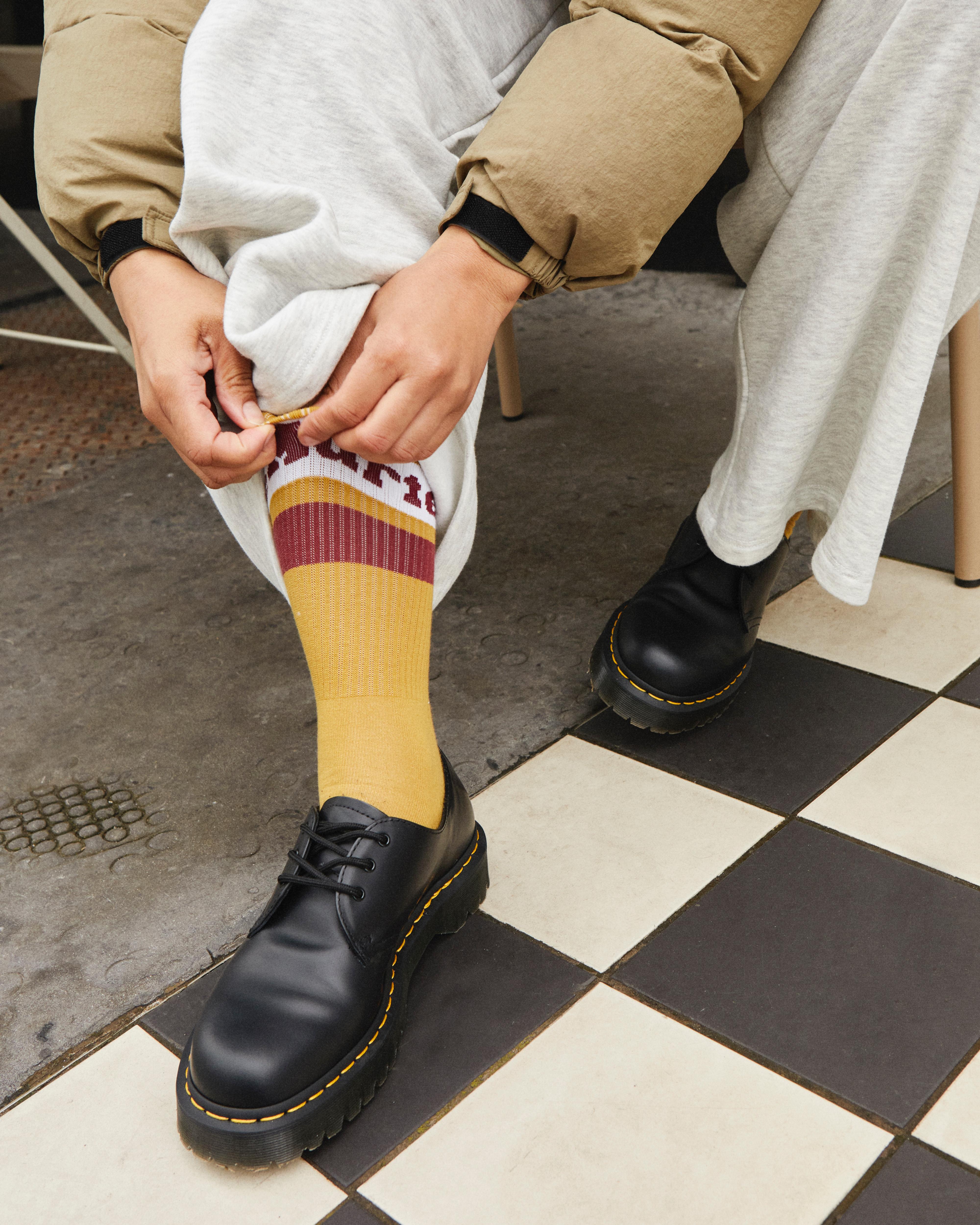 Athletic Logo Organic Cotton Blend Socks