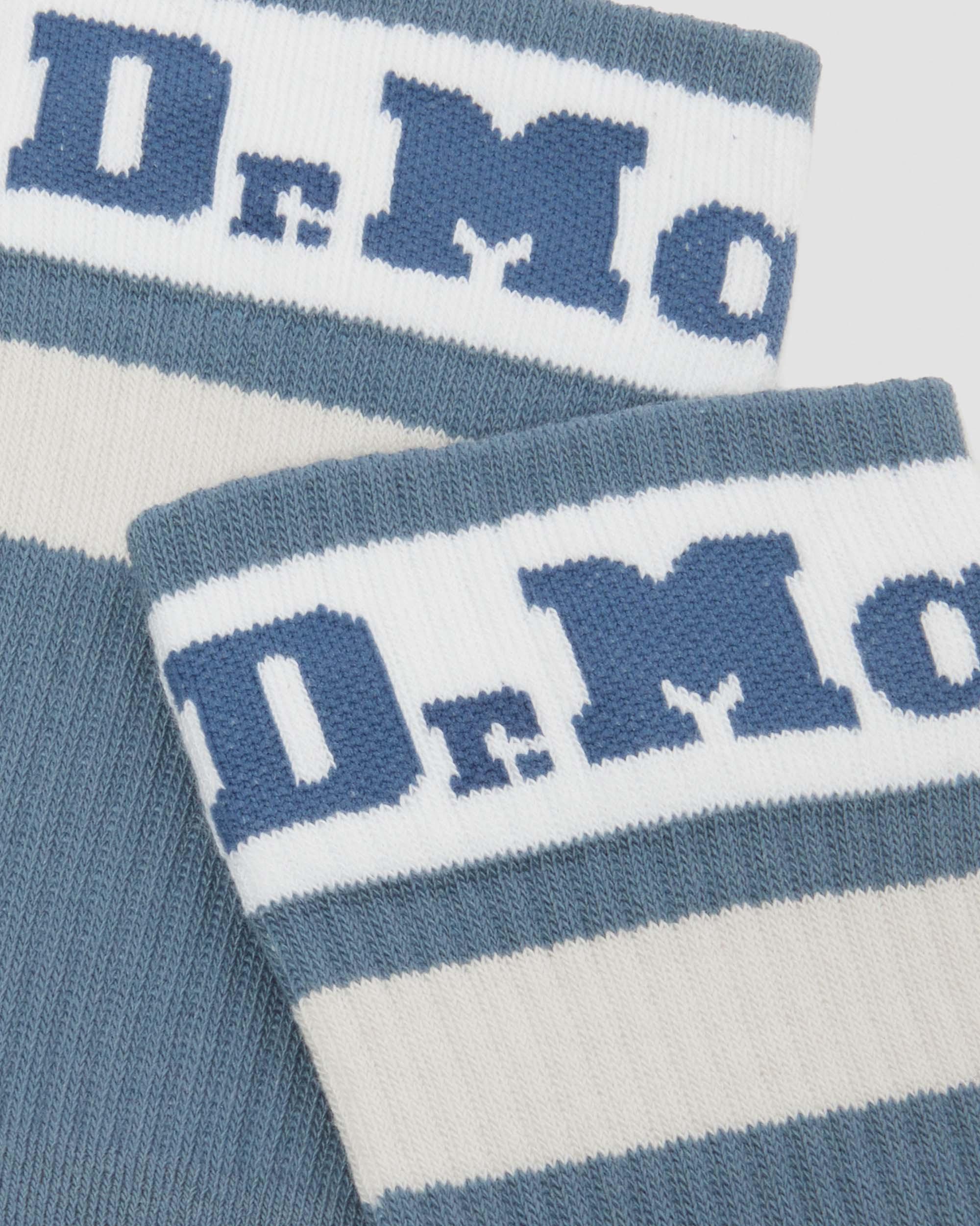 Shop Dr. Martens' Athletic Logo Organic Cotton Blend Socks In Blue