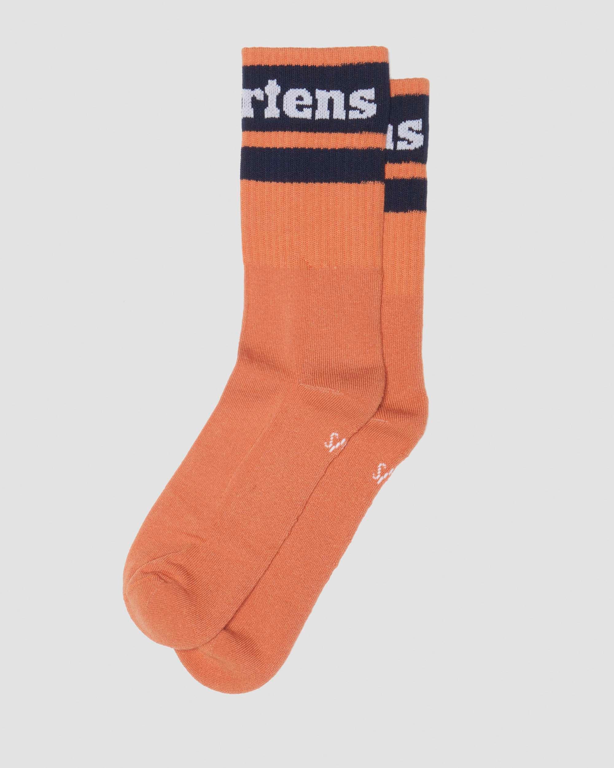 Athletic Logo Organic Cotton Blend Socks in Navy