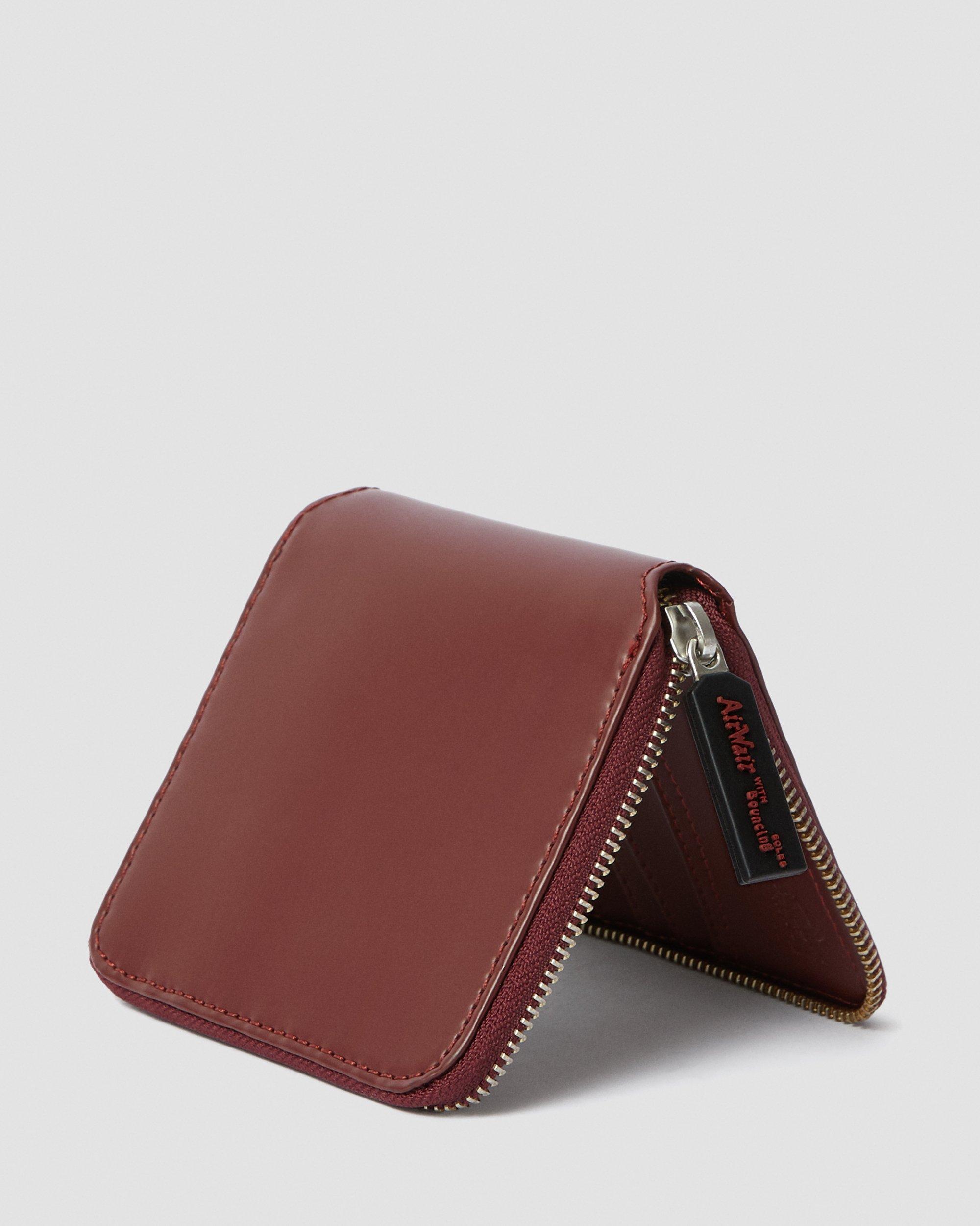 Kiev Leather Zip Wallet in CHERRY RED | Dr. Martens™