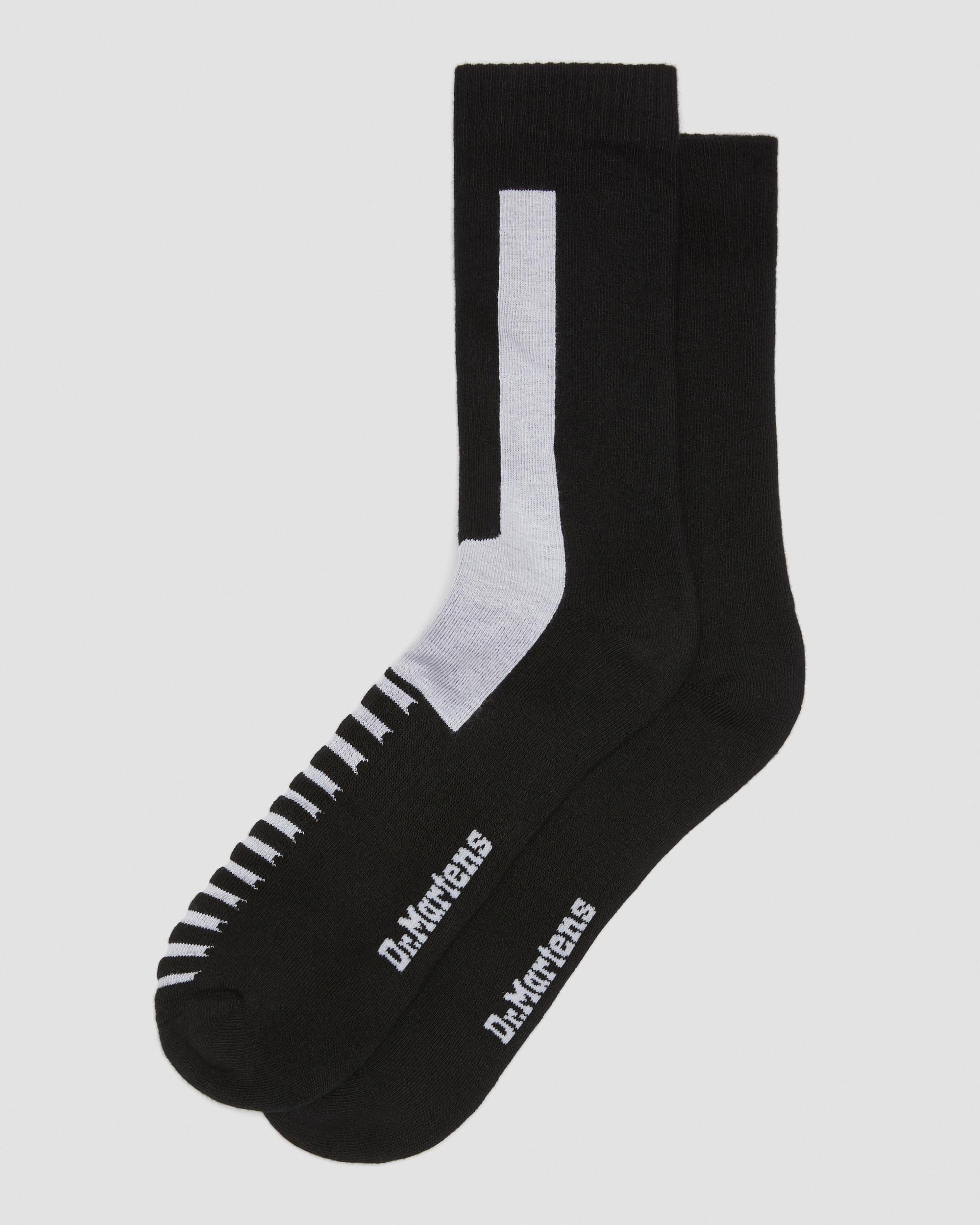 Double Doc Cotton Blend Socks in Black | Dr. Martens