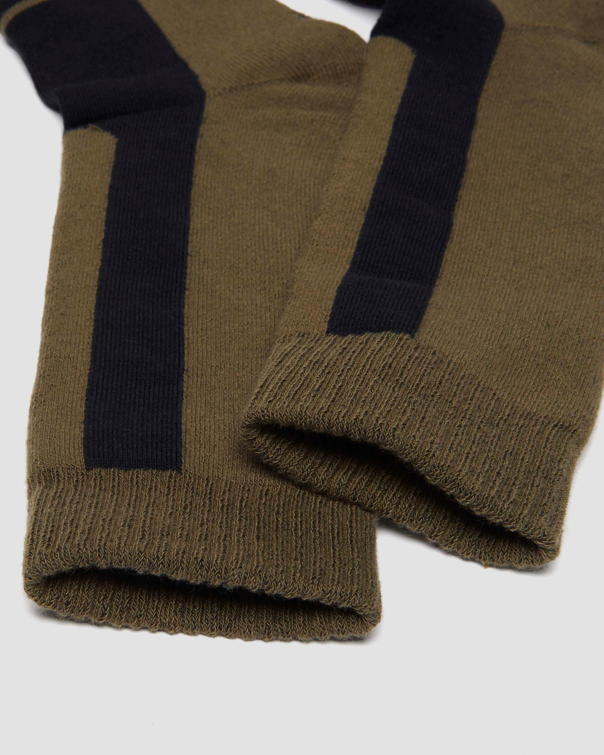 Double Doc Organic Cotton Blend Socks in Olive