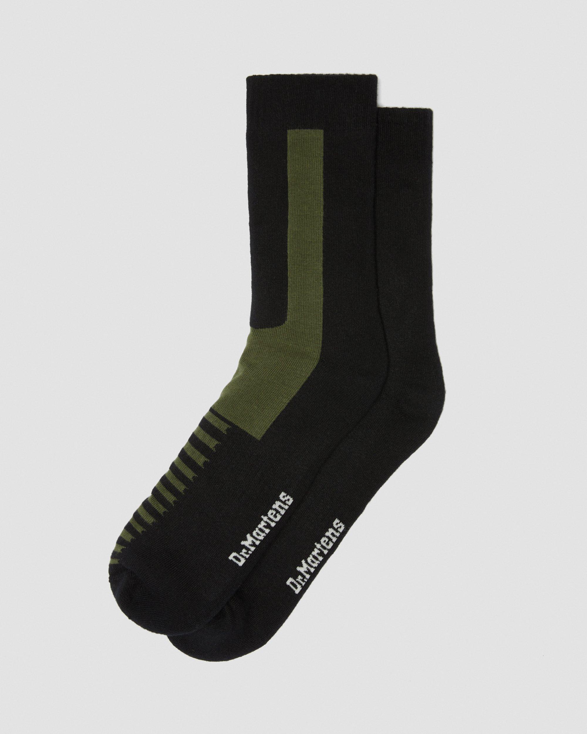Double Doc Cotton Blend Socks in Green | Dr. Martens