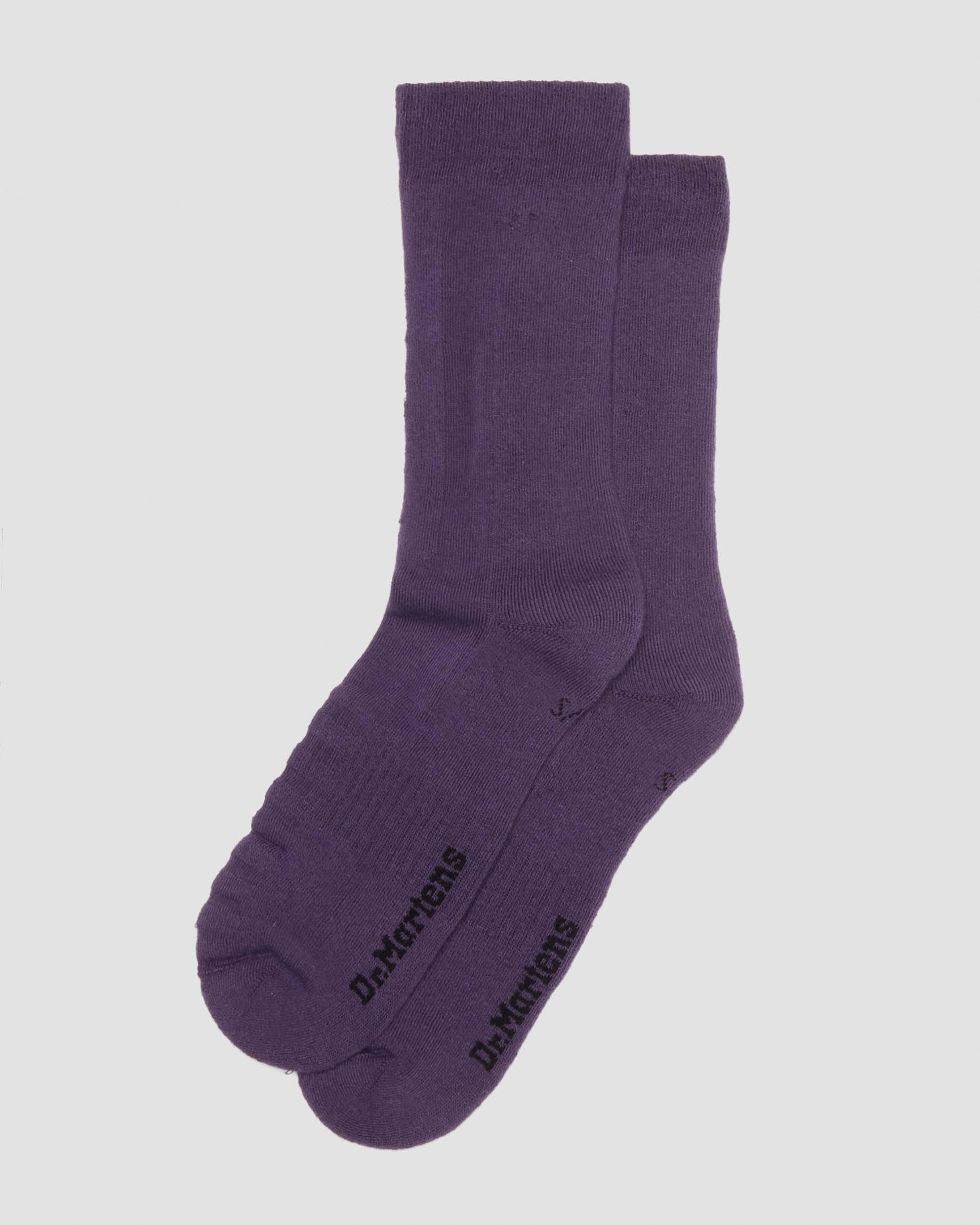 Double Doc Cotton Blend Socks in Muted Purple