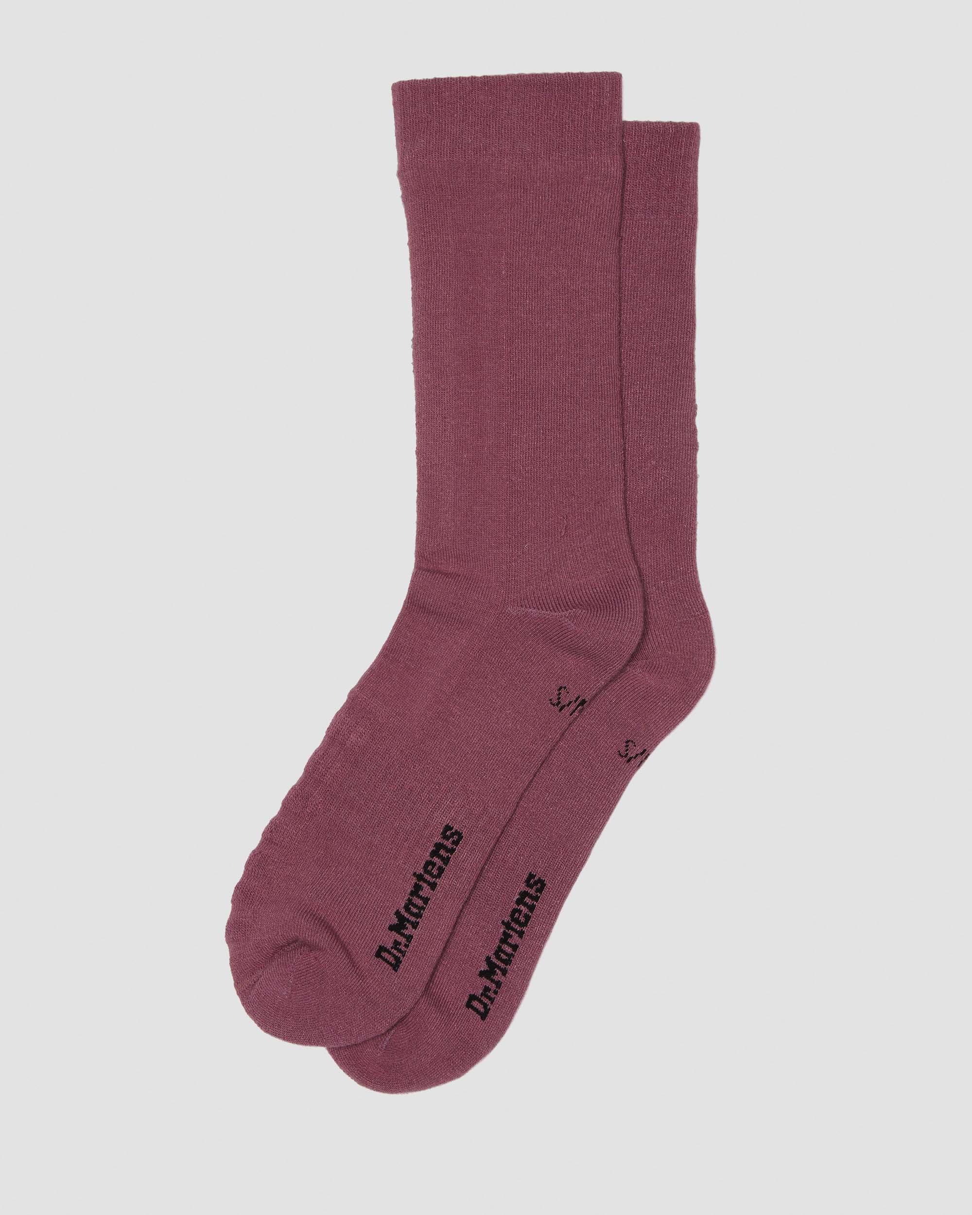 Double Doc Cotton Blend Socks in Muted Purple