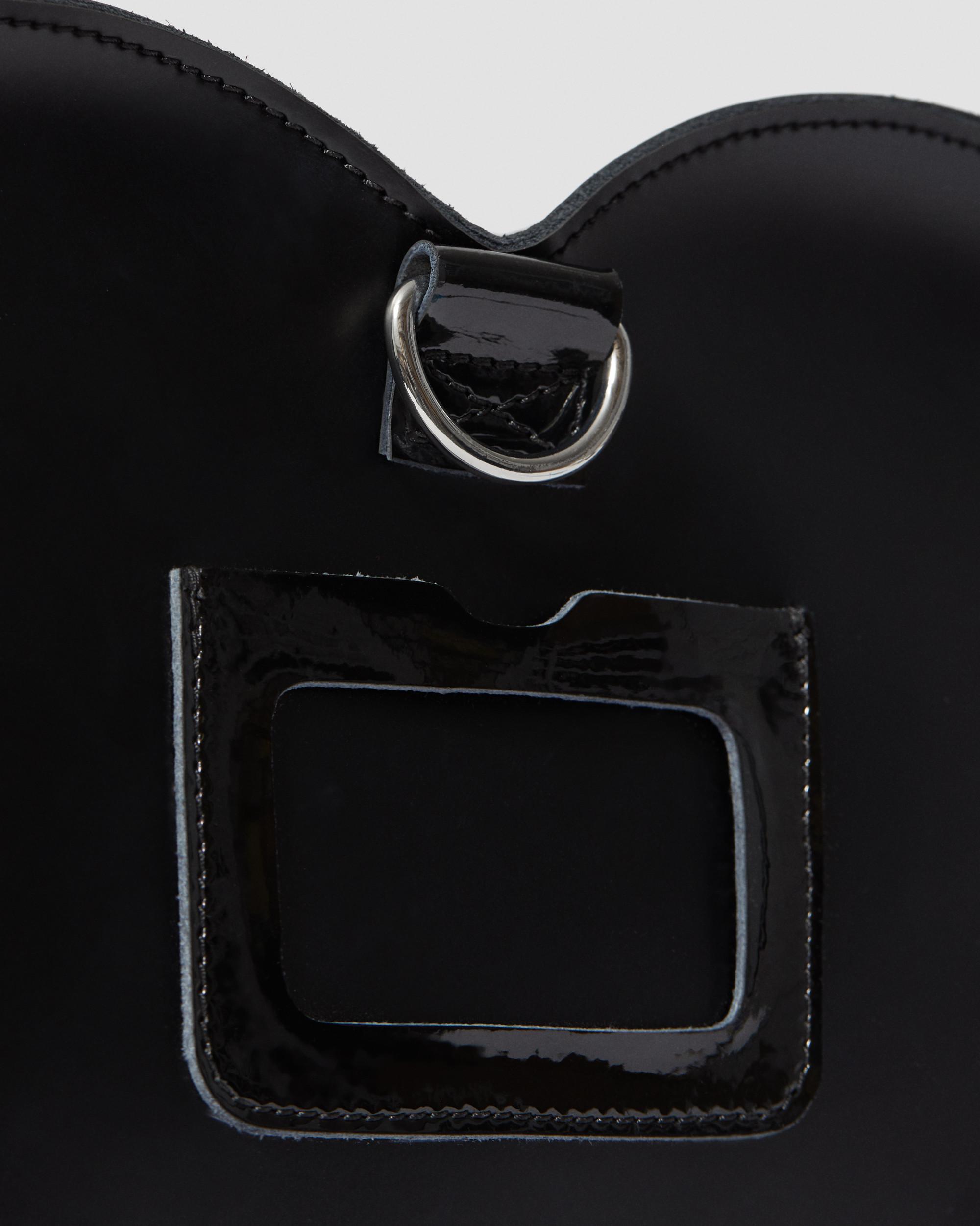 Leather Heart Shaped Bag in Black