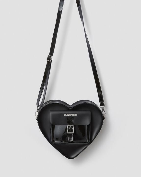 Kiev Leather Hardware Heart Shaped Bag in Black | Dr. Martens Kiev Leather Hardware Heart Shaped Bag in Black | Dr. Martens