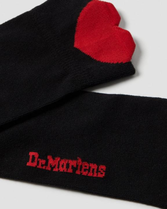Schwarze Socken mit Herzen Dr. Martens