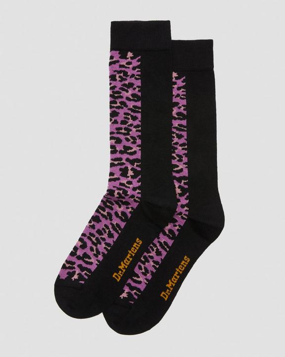 Pink Leopard Print Socks Dr. Martens