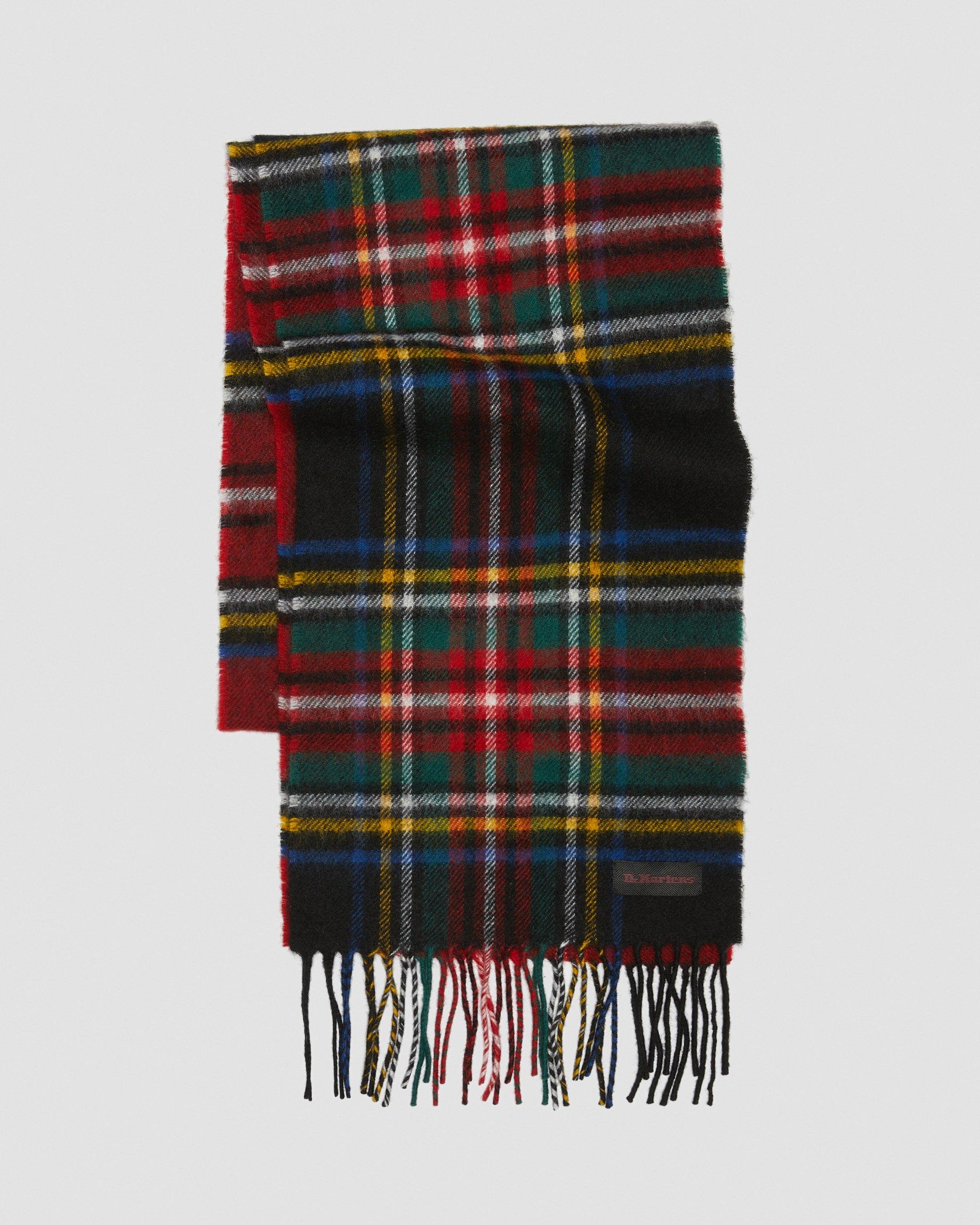 Tartan Clash Lambswool Scarf in Red Martens | Dr