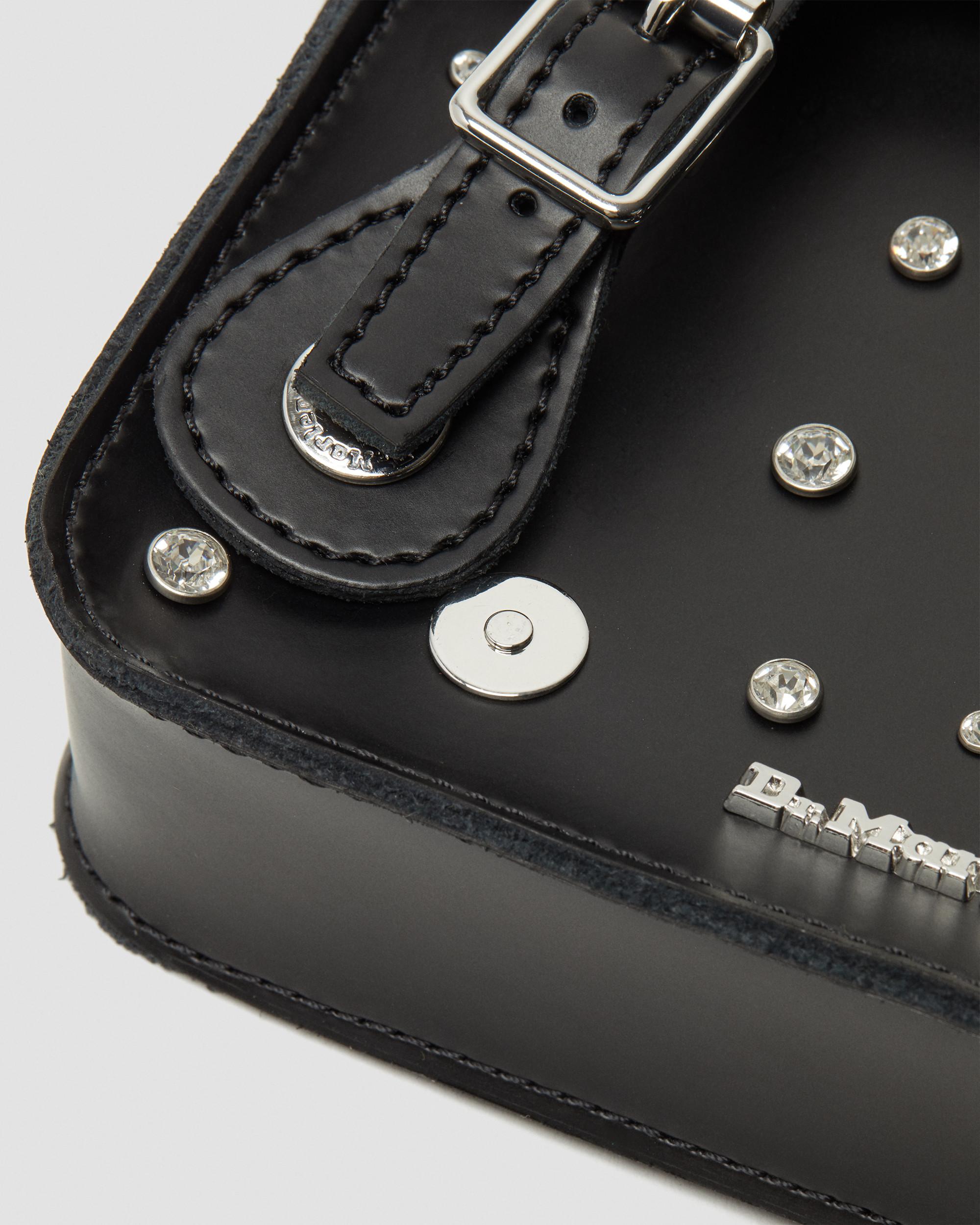 7 Inch Satchel Embellished With Crystals From Swarovski in BLACK