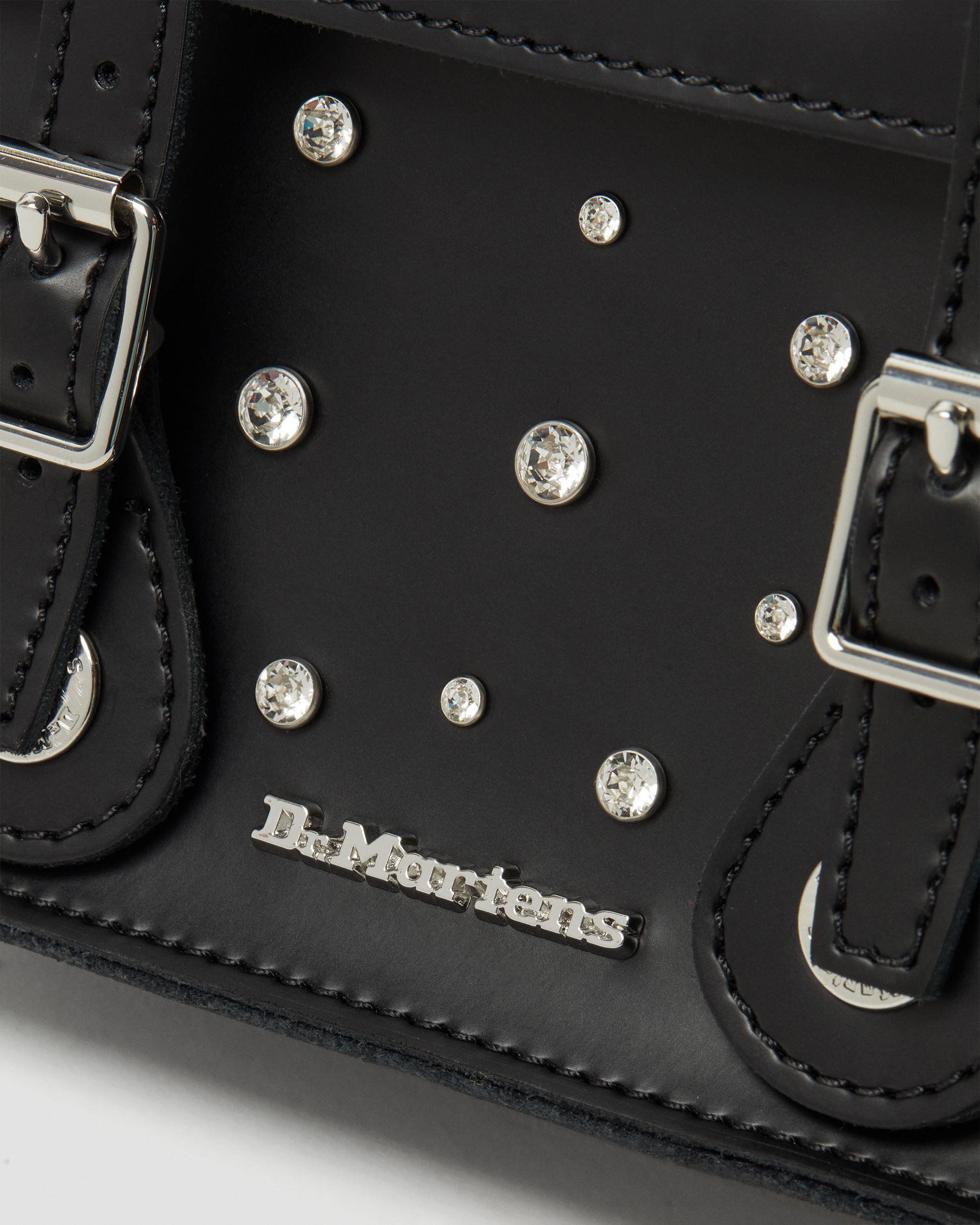 7 Inch Satchel Embellished With Crystals From Swarovski in BLACK