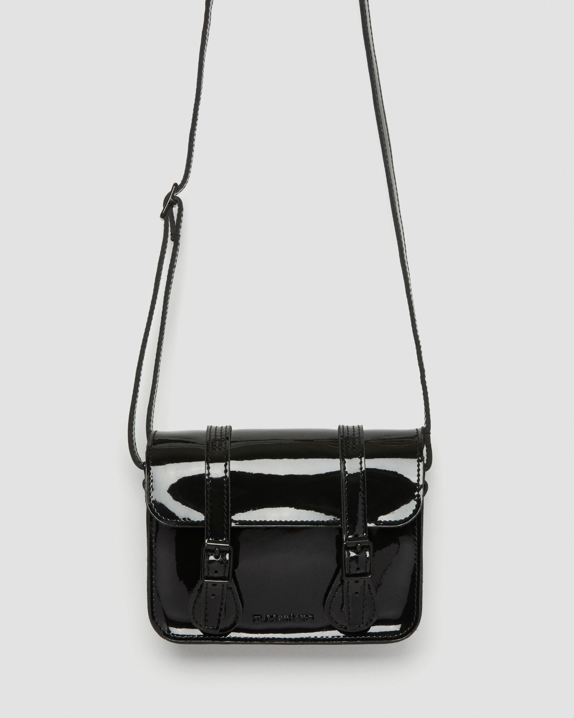 Dr. Martens, 7 inch Patent Leather Crossbody Camera Bag in Black